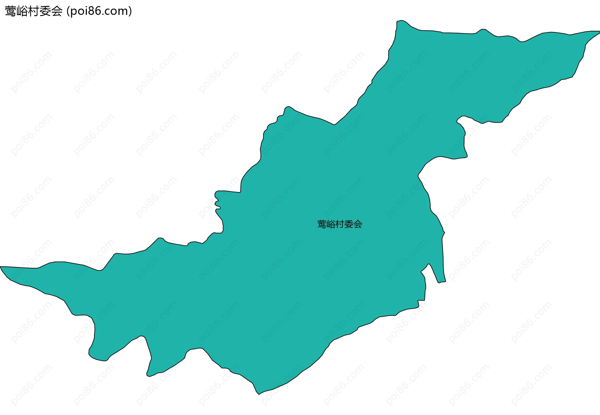 莺峪村委会边界地图