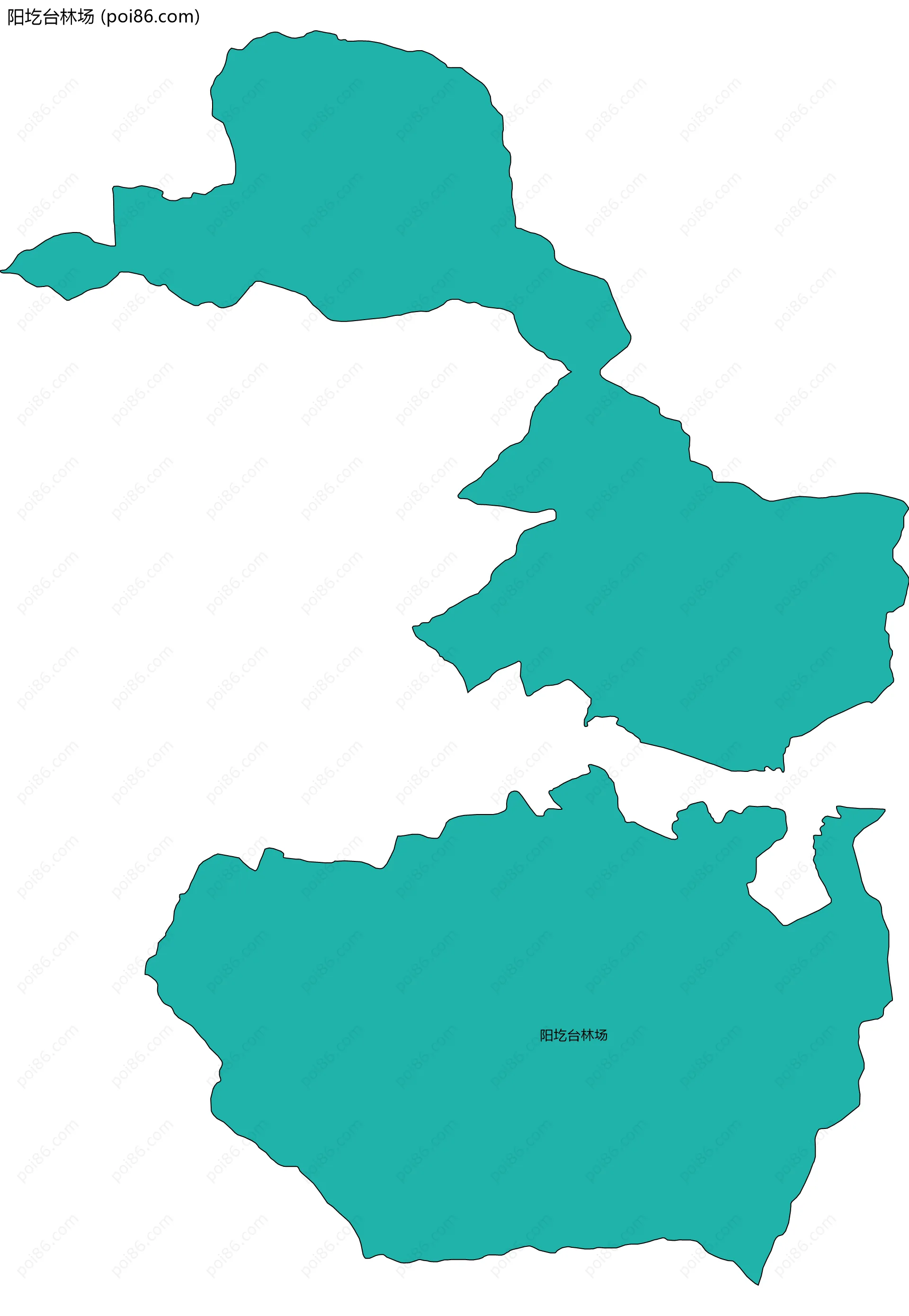 阳圪台林场边界地图