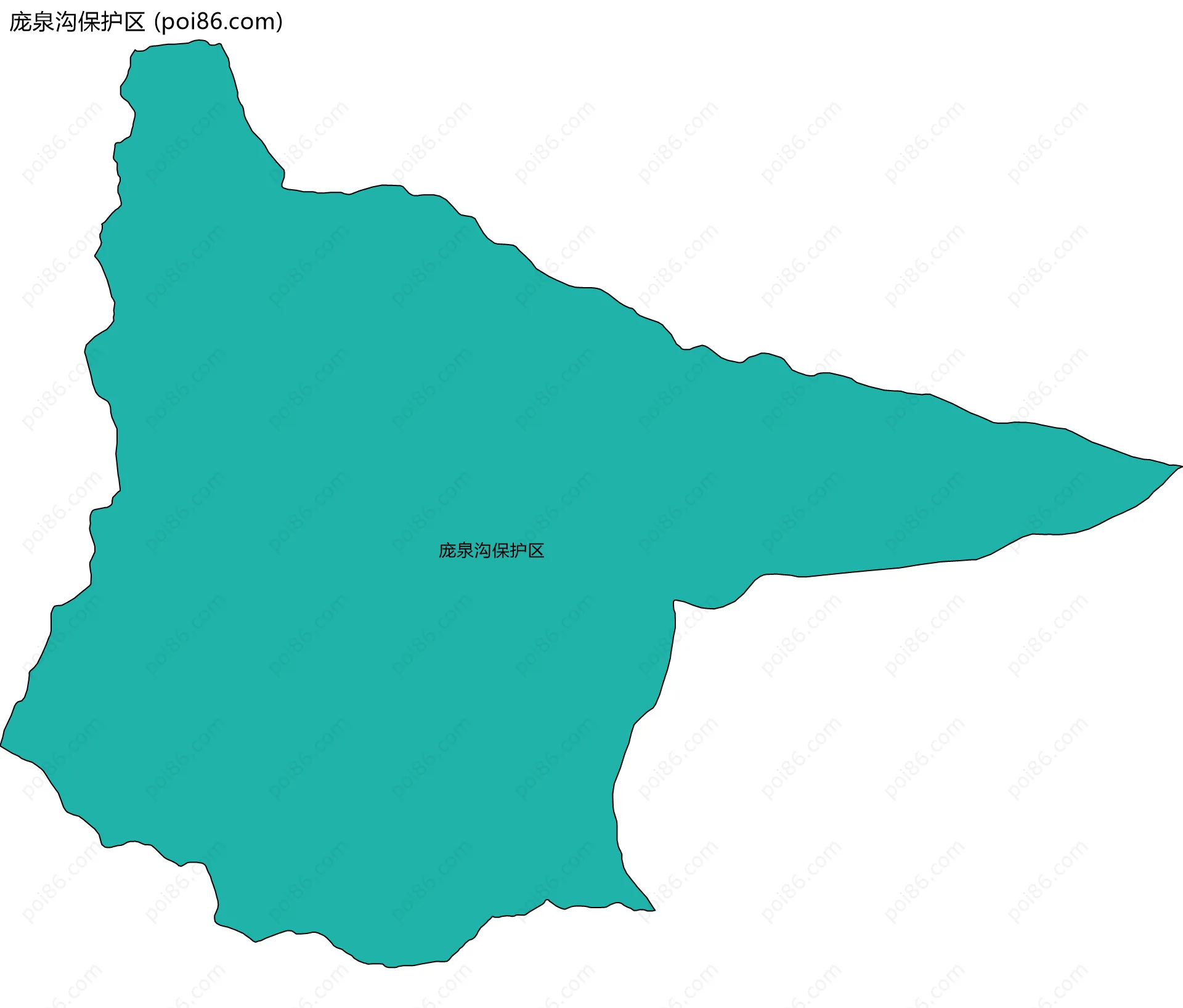 庞泉沟保护区边界地图