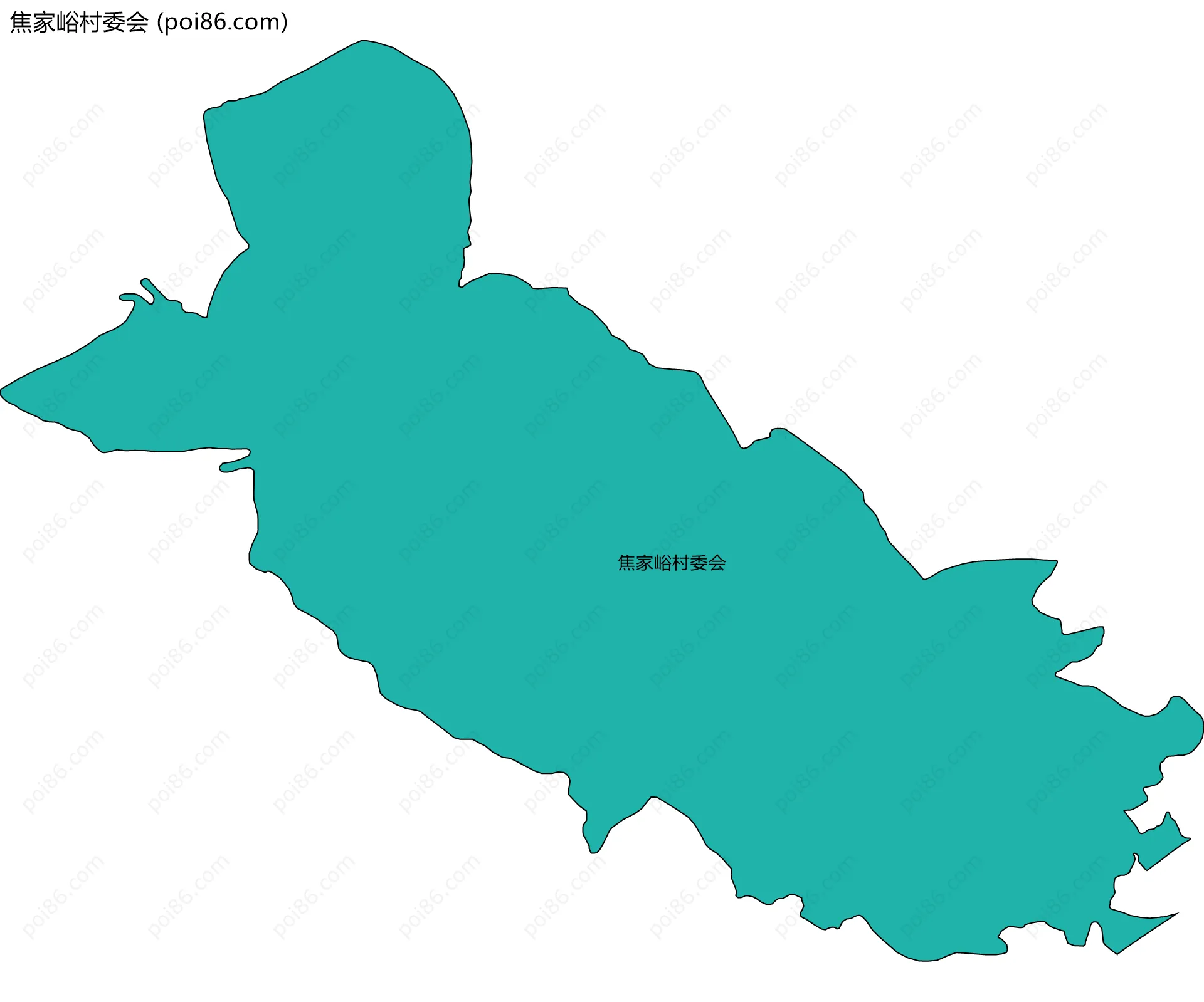 焦家峪村委会边界地图