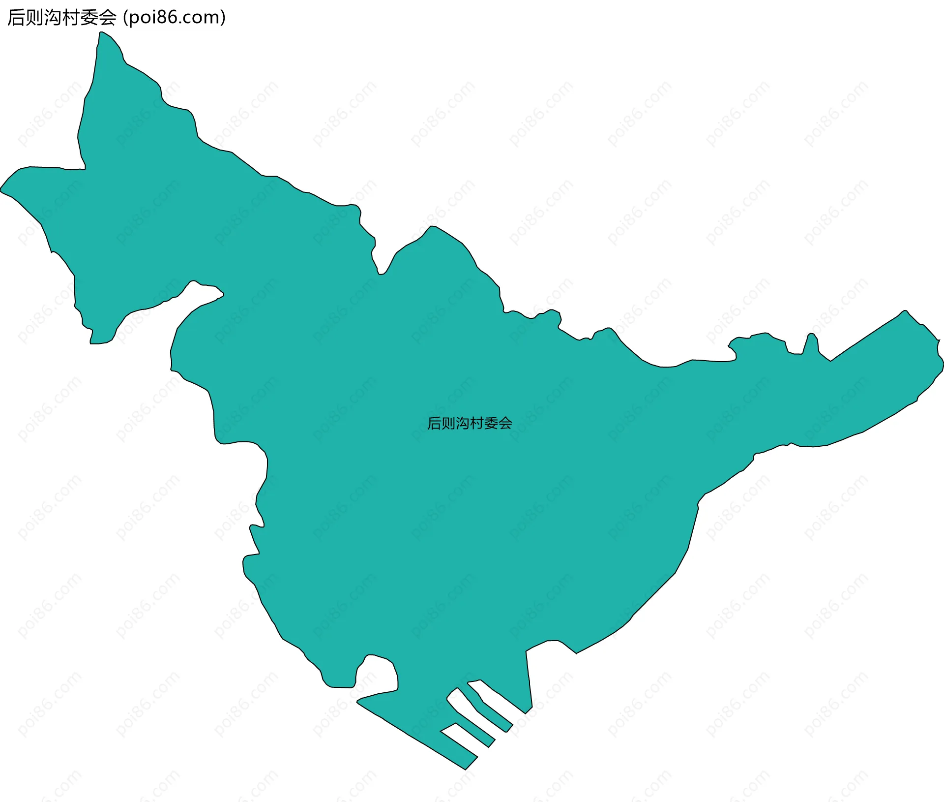 后则沟村委会边界地图