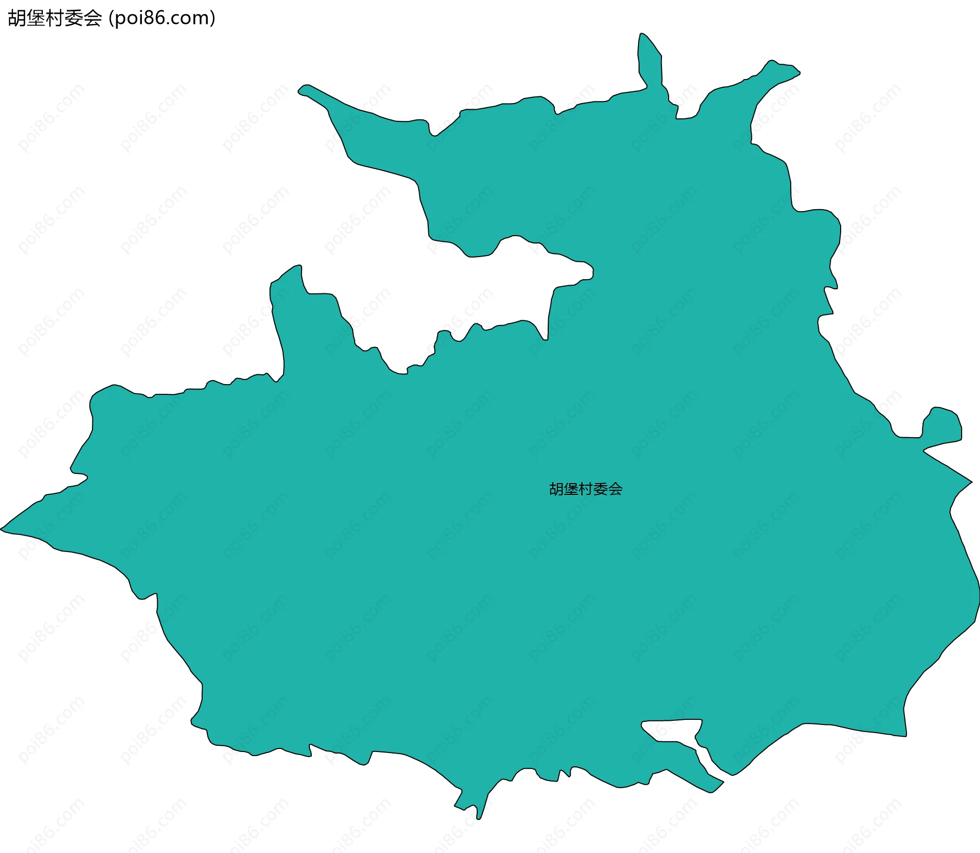 胡堡村委会边界地图