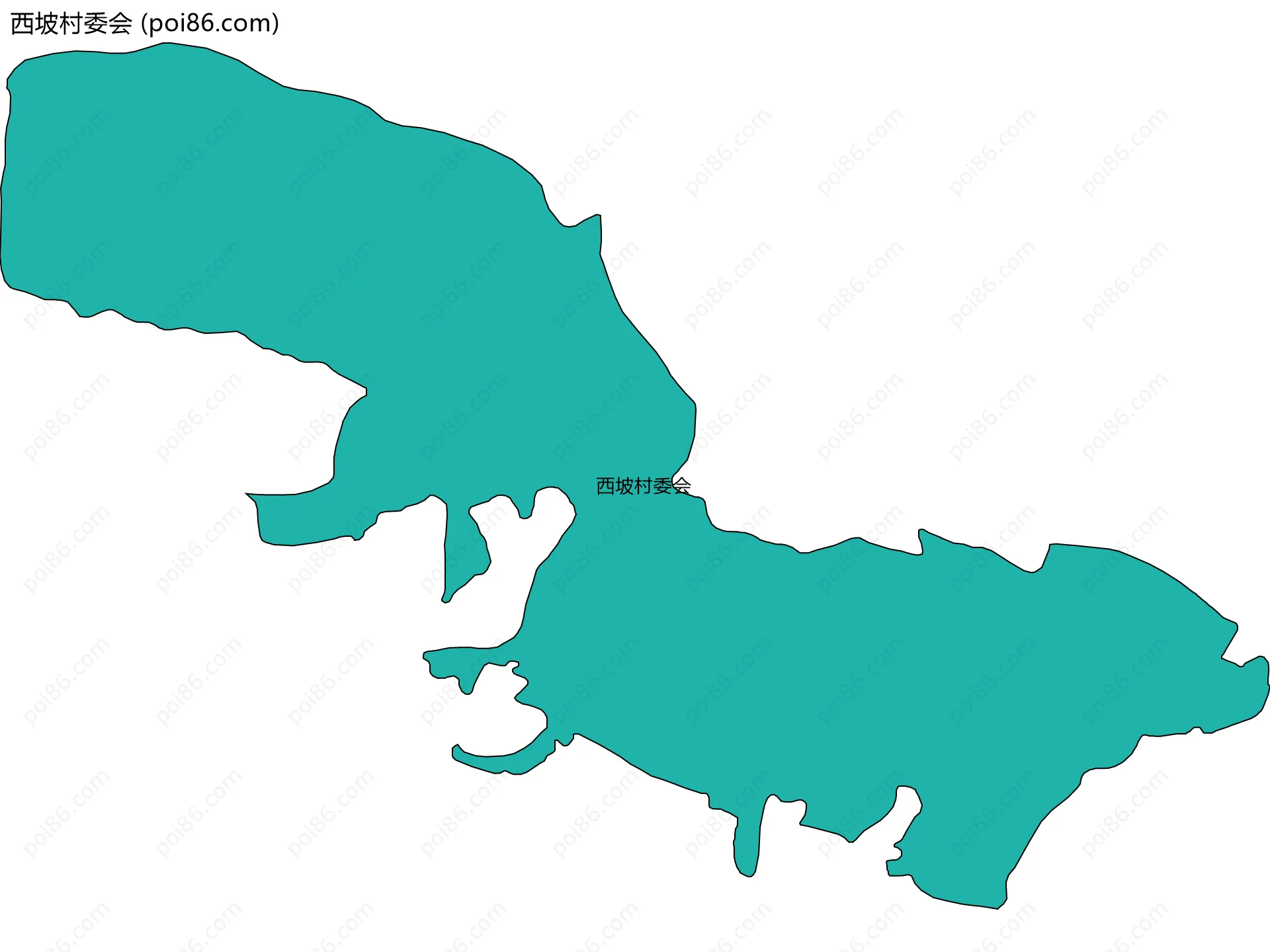 西坡村委会边界地图