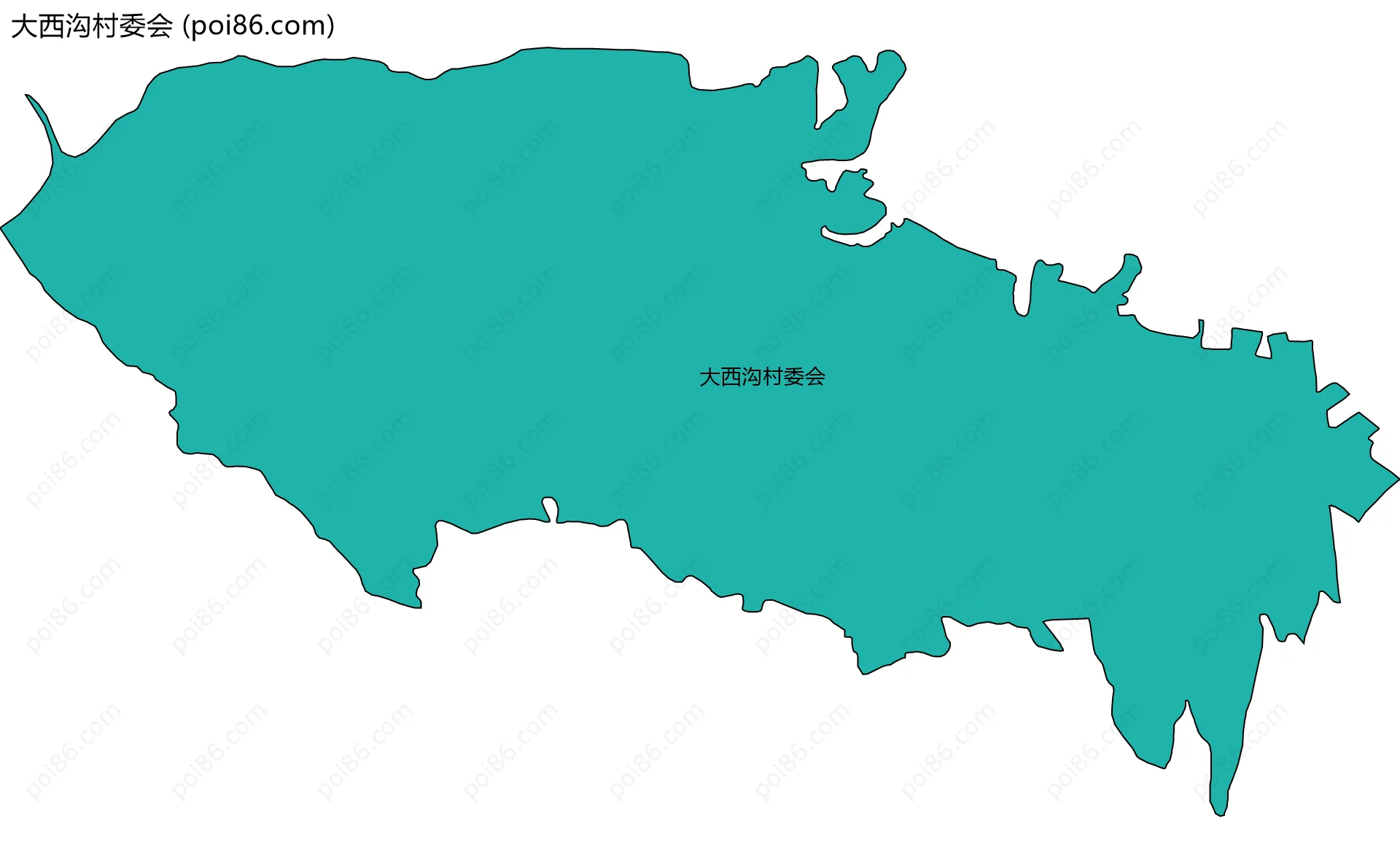 大西沟村委会边界地图