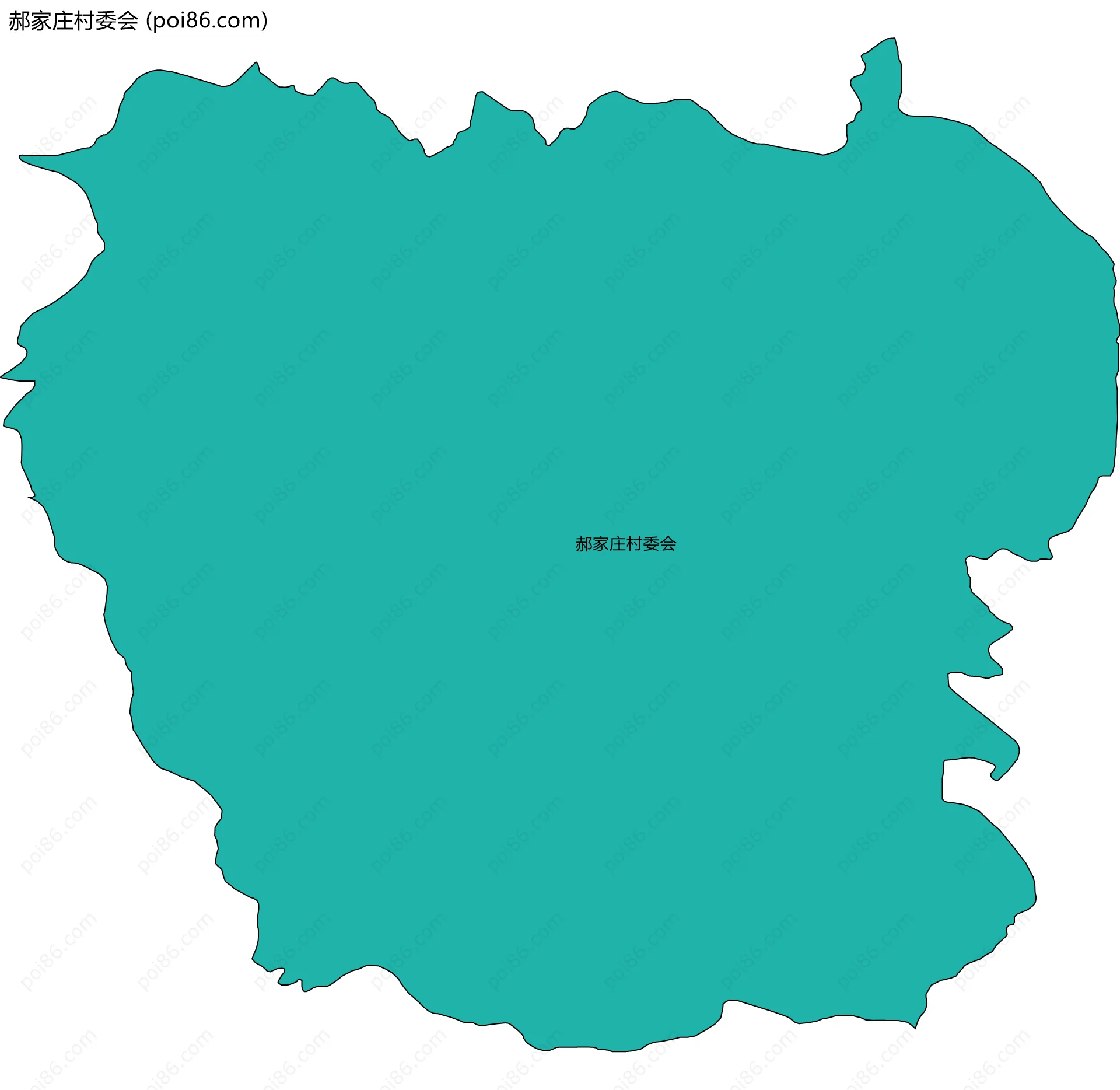 郝家庄村委会边界地图