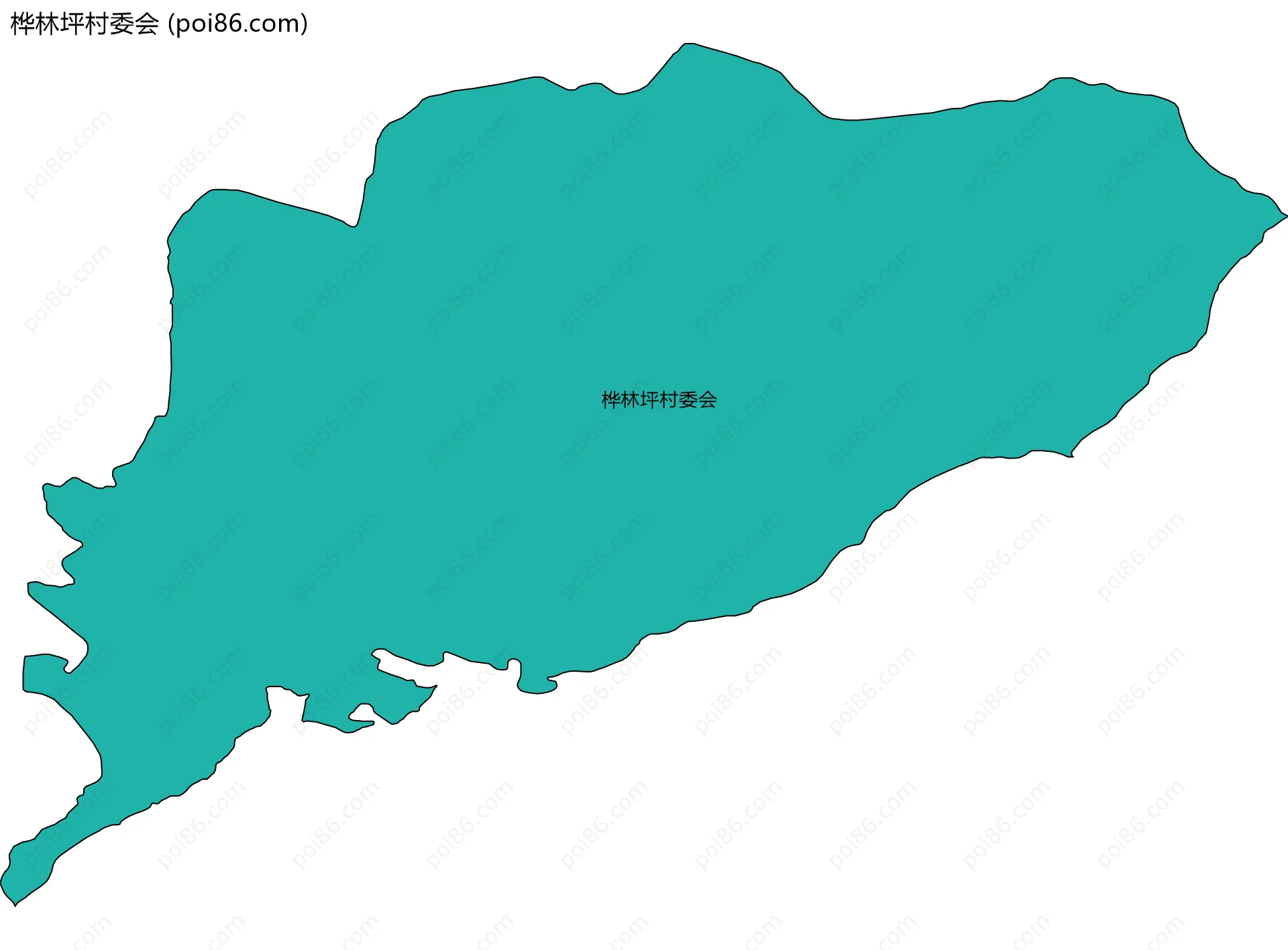 桦林坪村委会边界地图