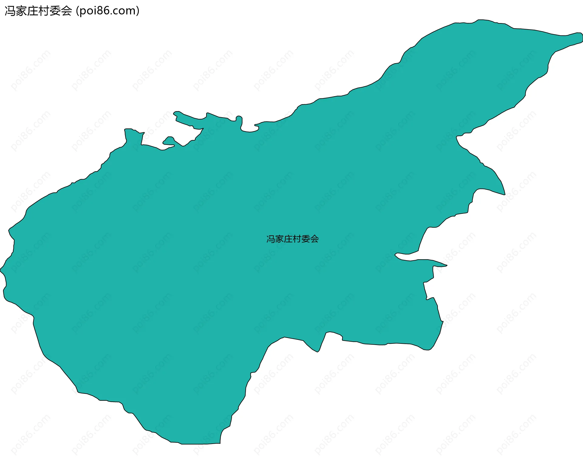 冯家庄村委会边界地图