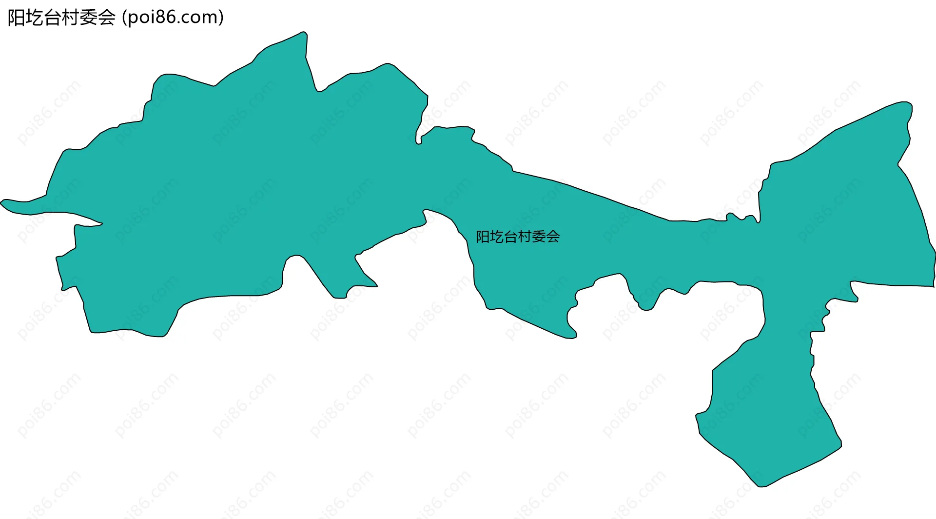 阳圪台村委会边界地图