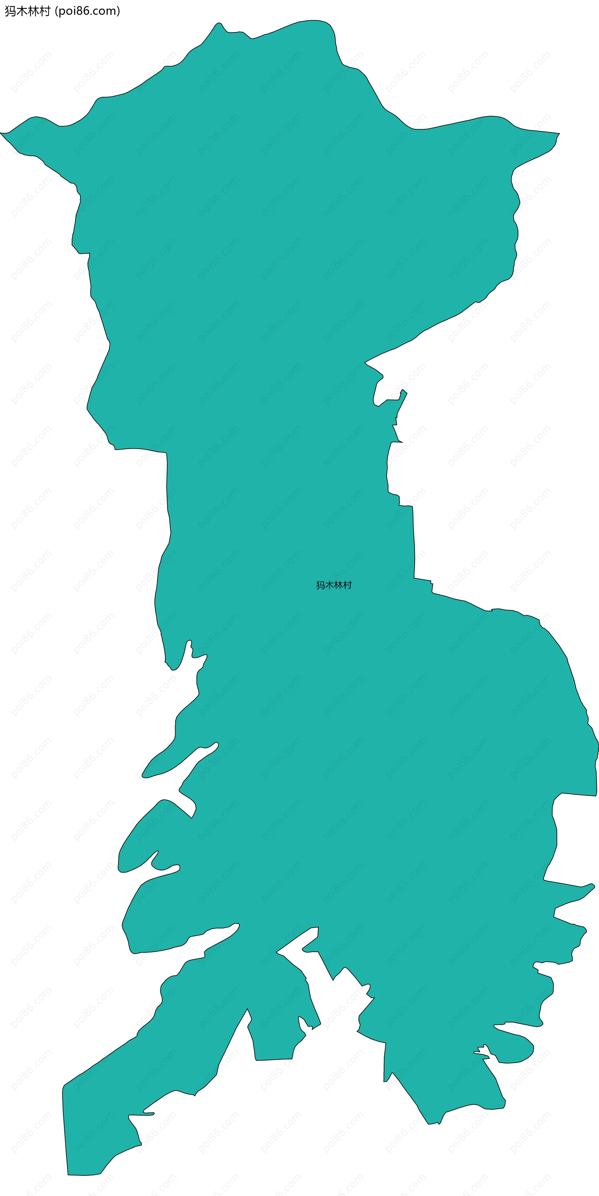 犸木林村边界地图