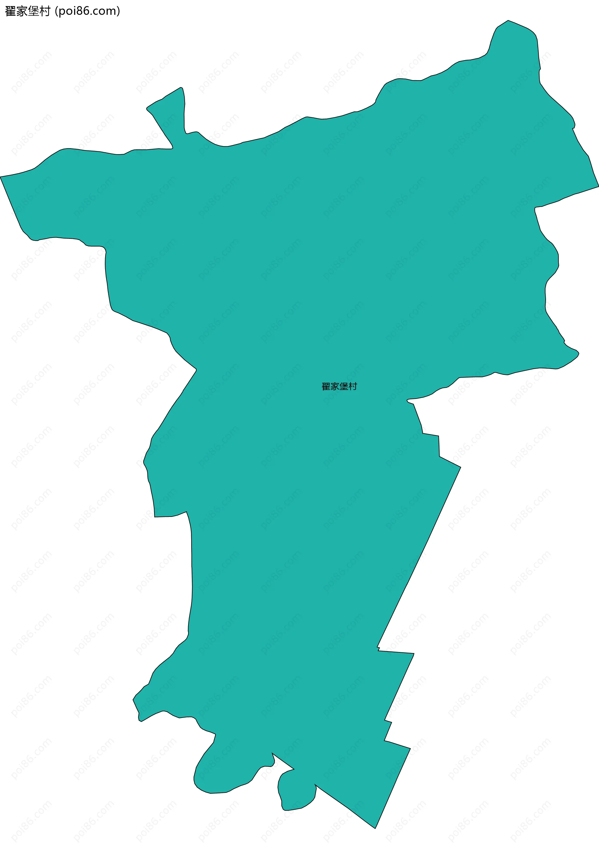 翟家堡村边界地图