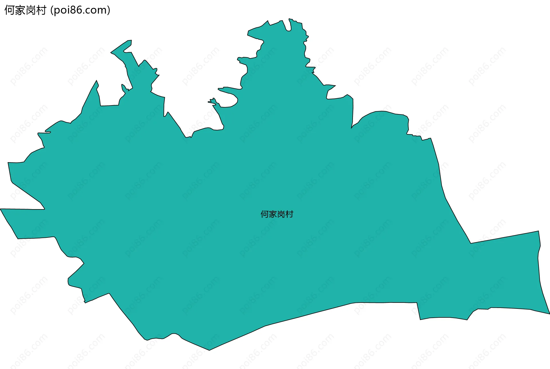 何家岗村边界地图