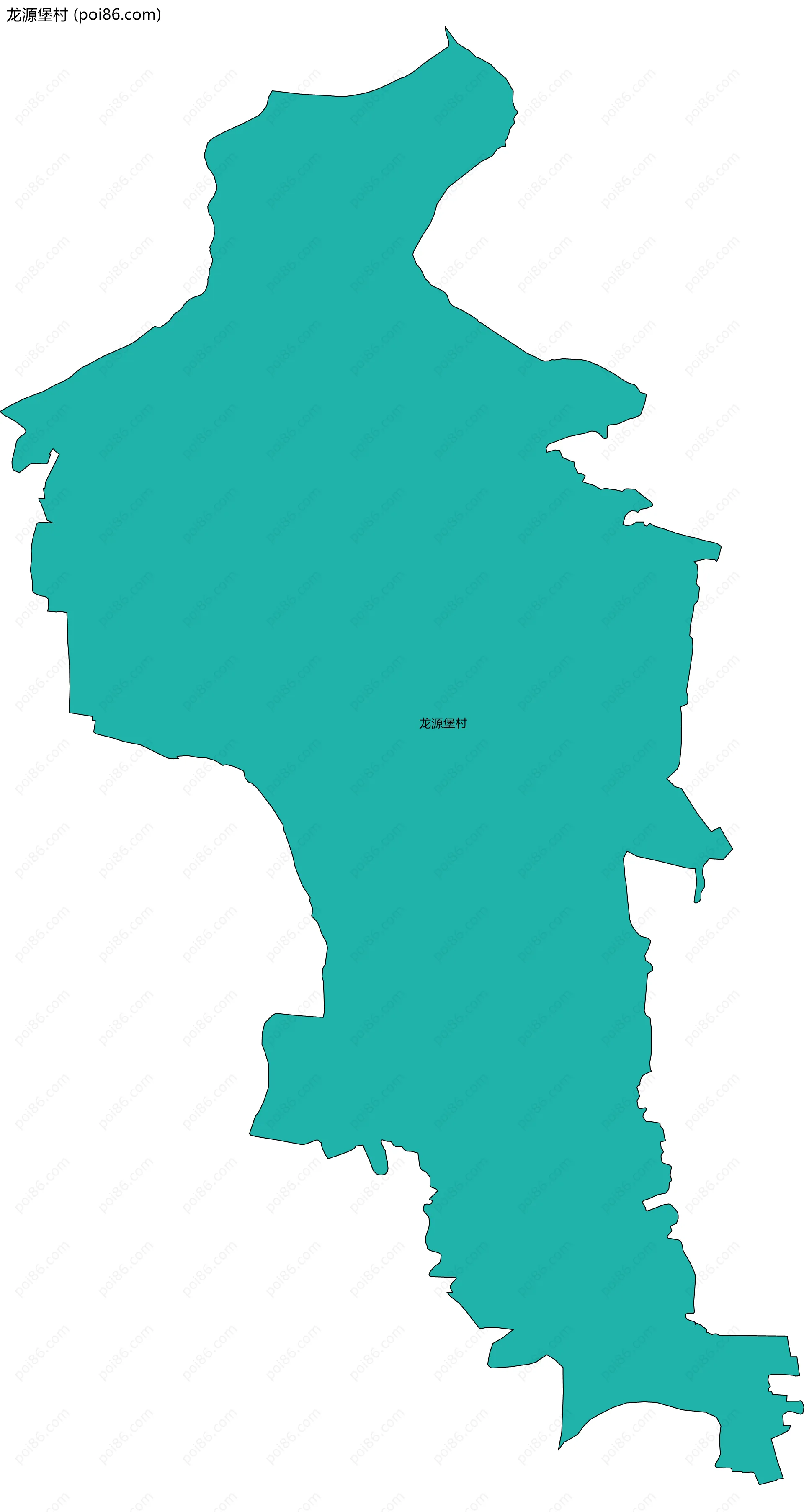 龙源堡村边界地图