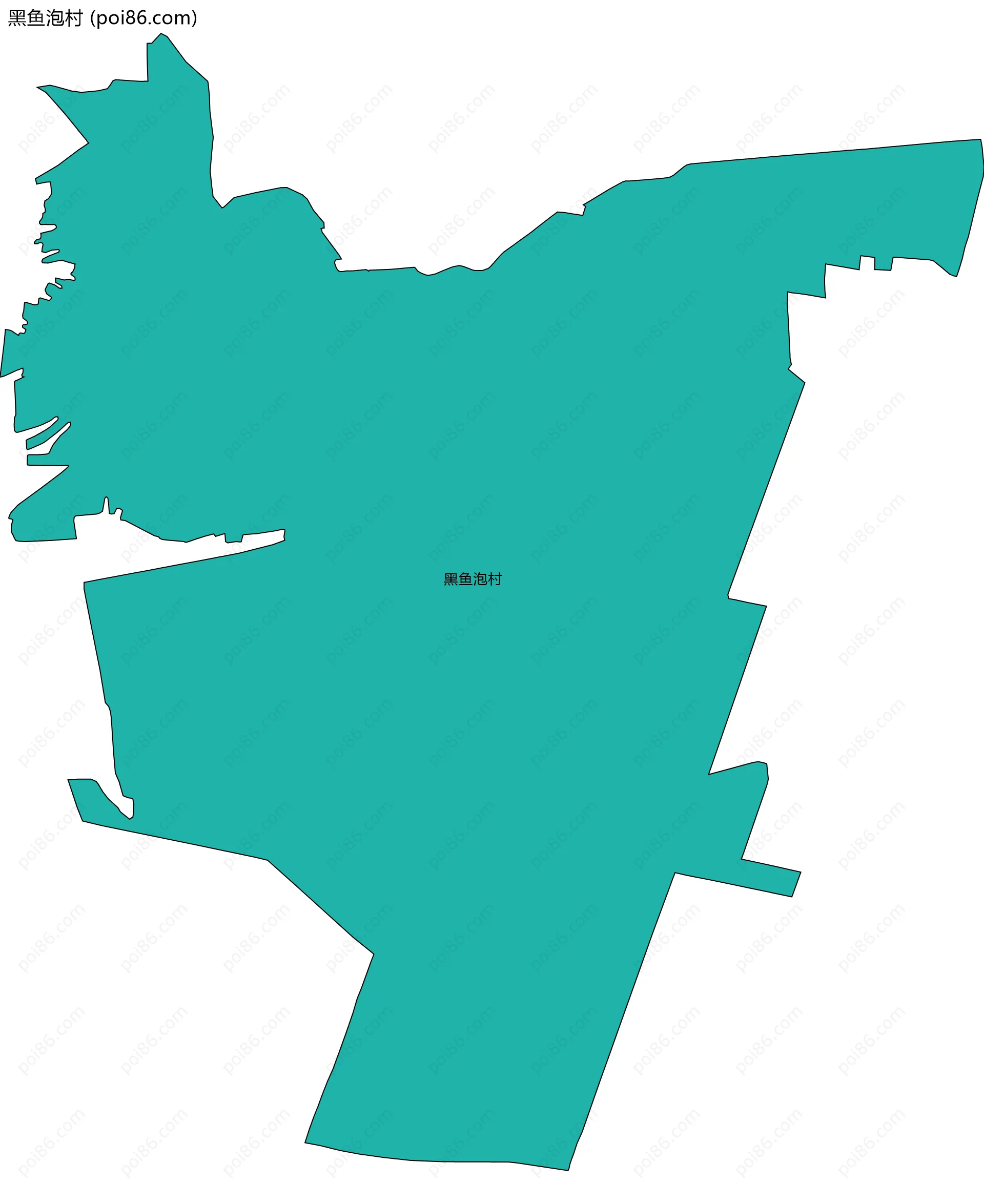 黑鱼泡村边界地图