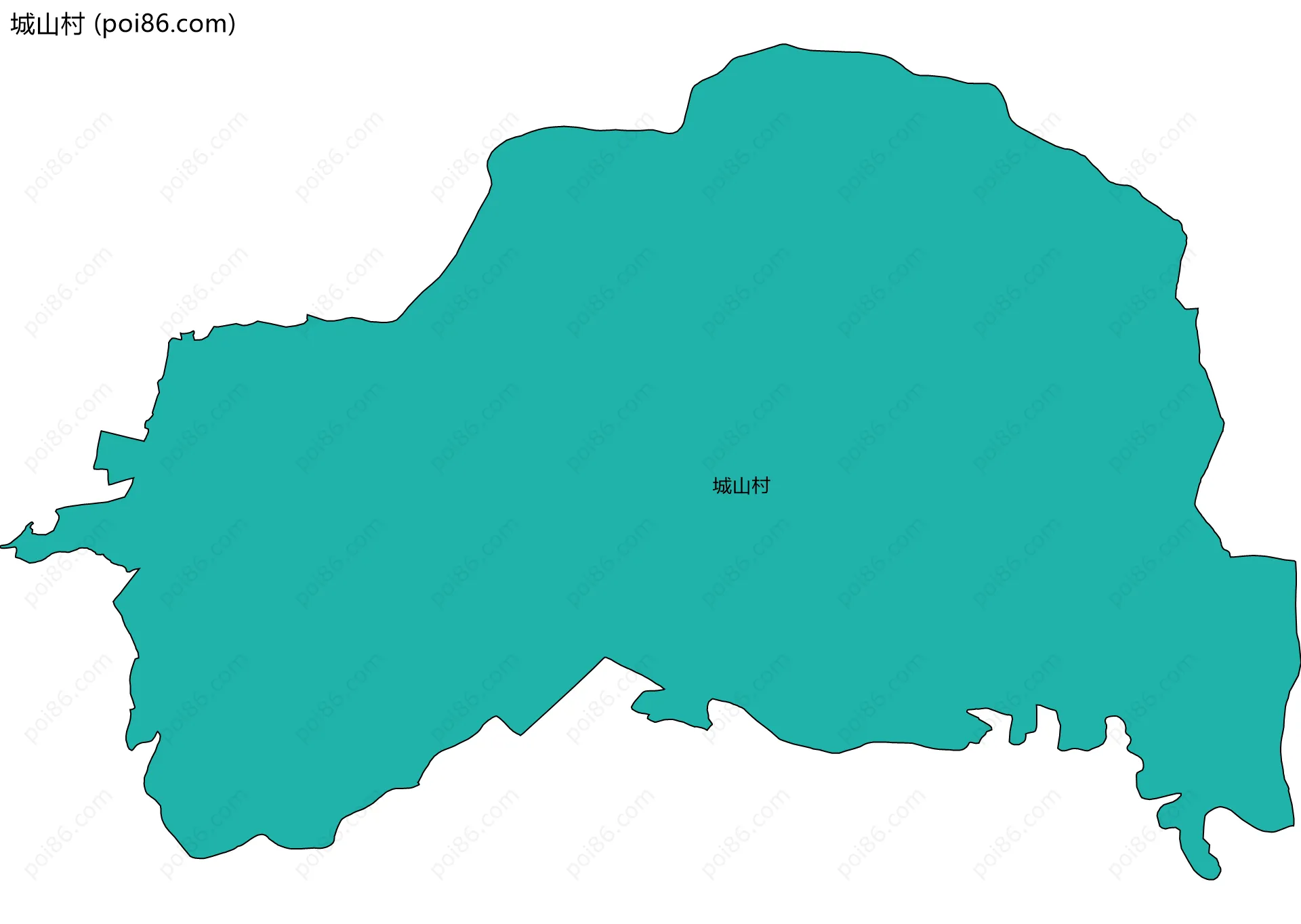城山村边界地图