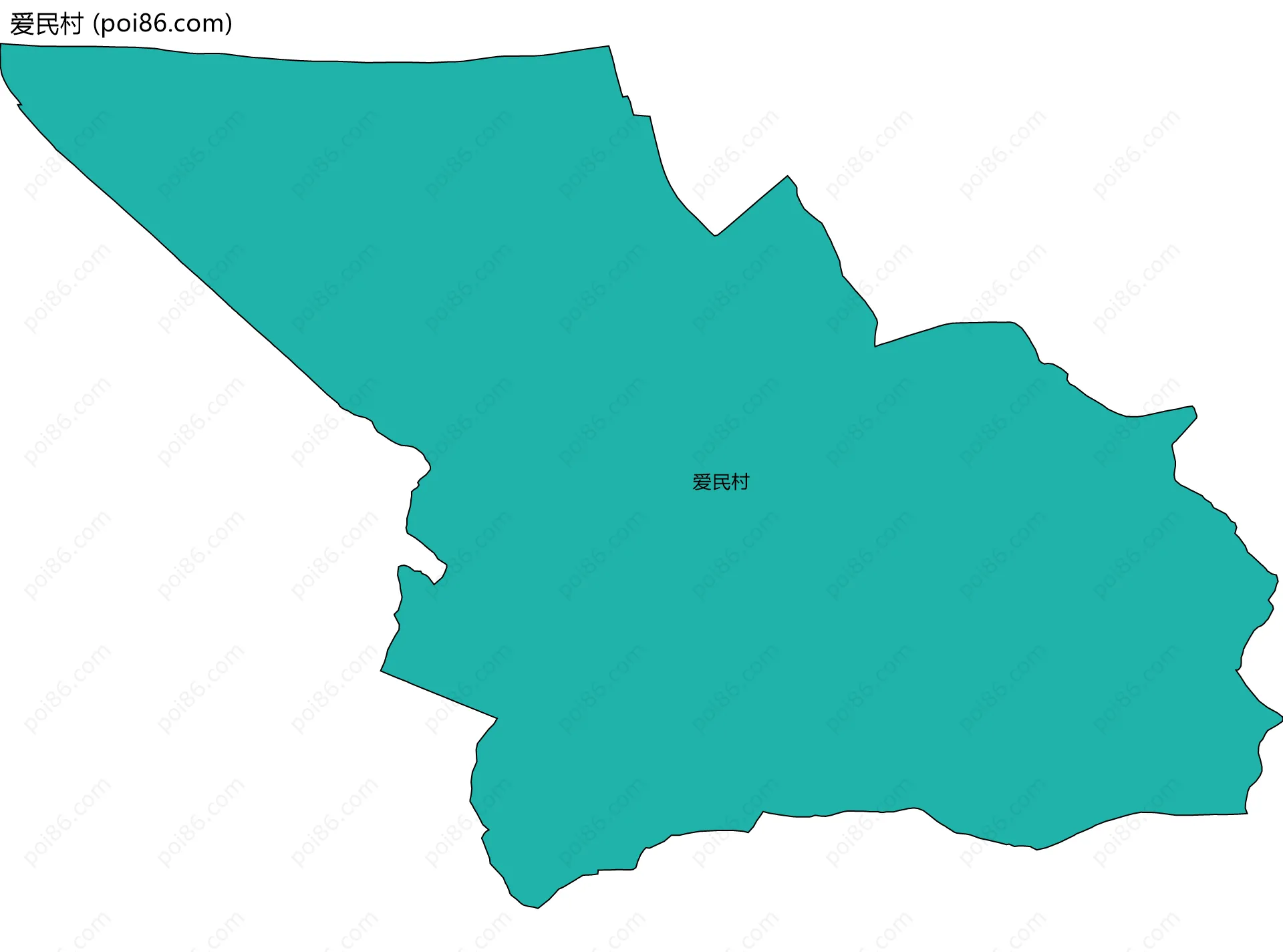 爱民村边界地图