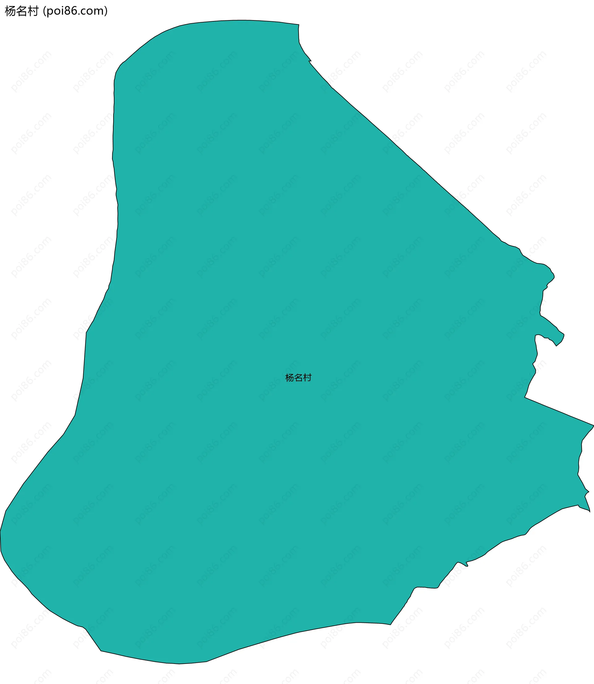 杨名村边界地图