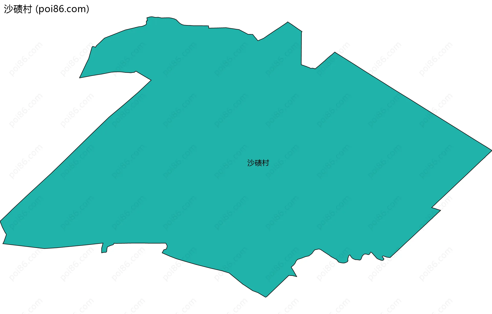 沙碛村边界地图