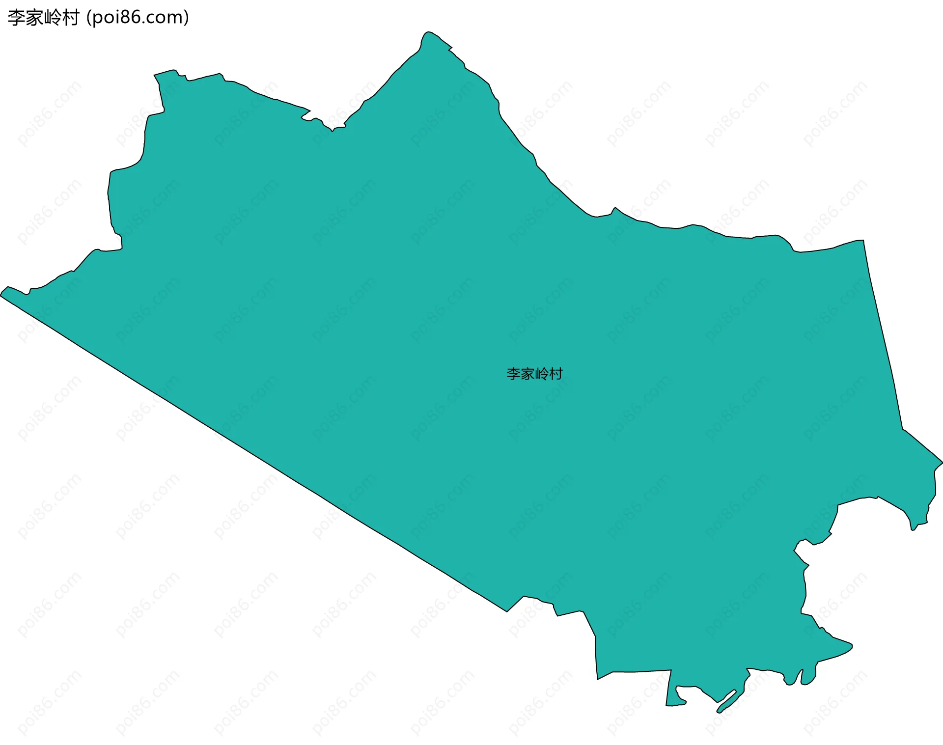 李家岭村边界地图
