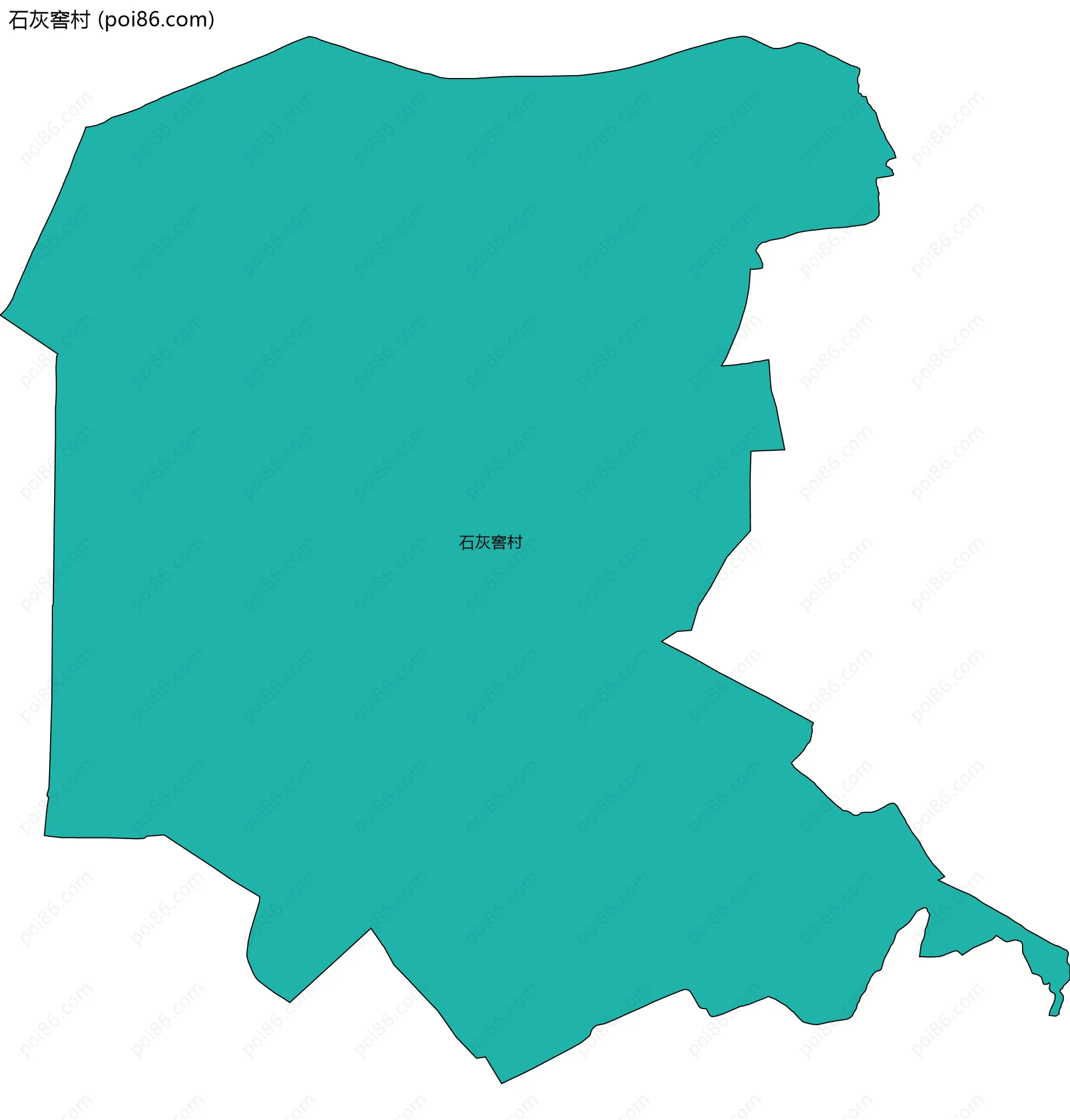 石灰窖村边界地图