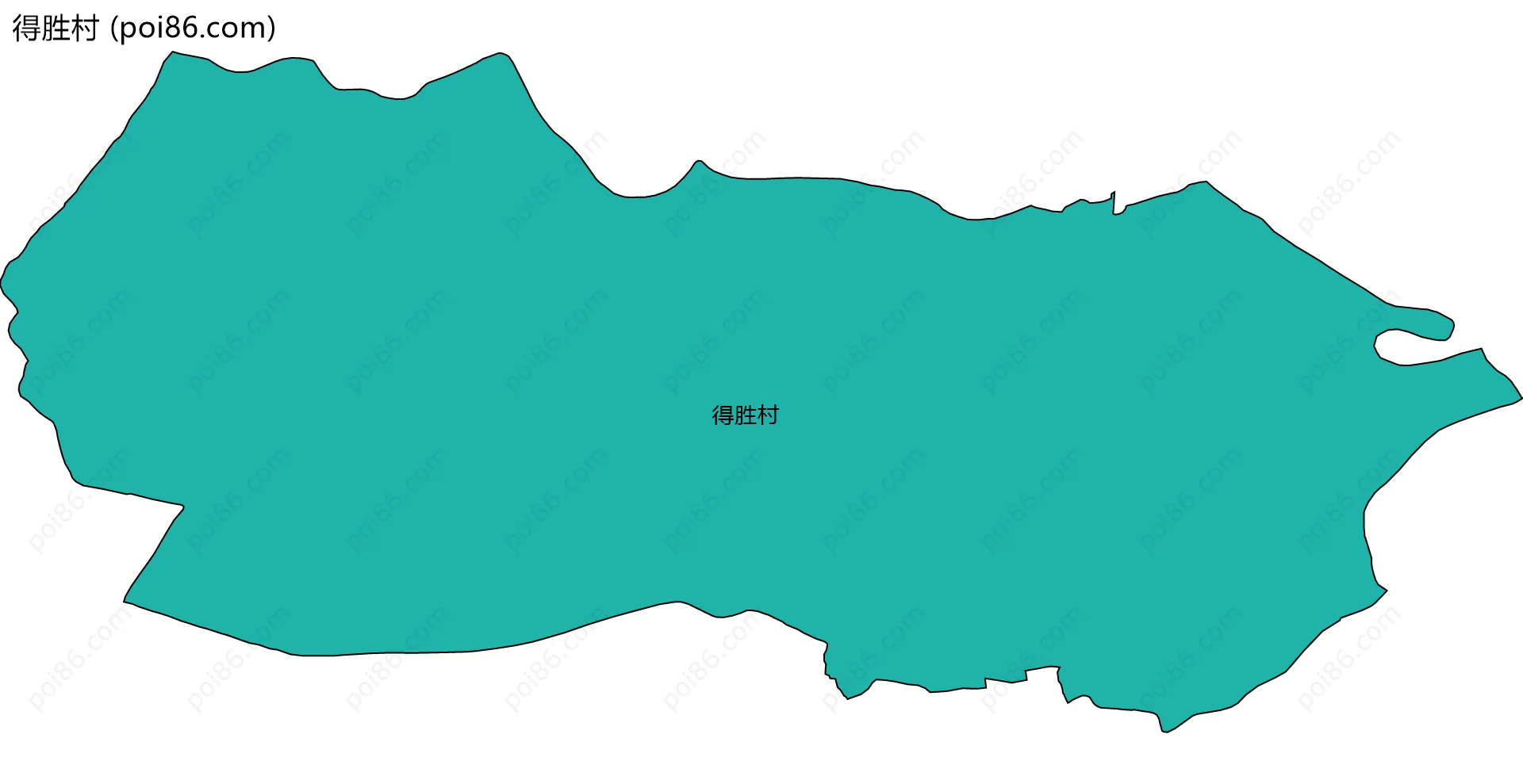 得胜村边界地图