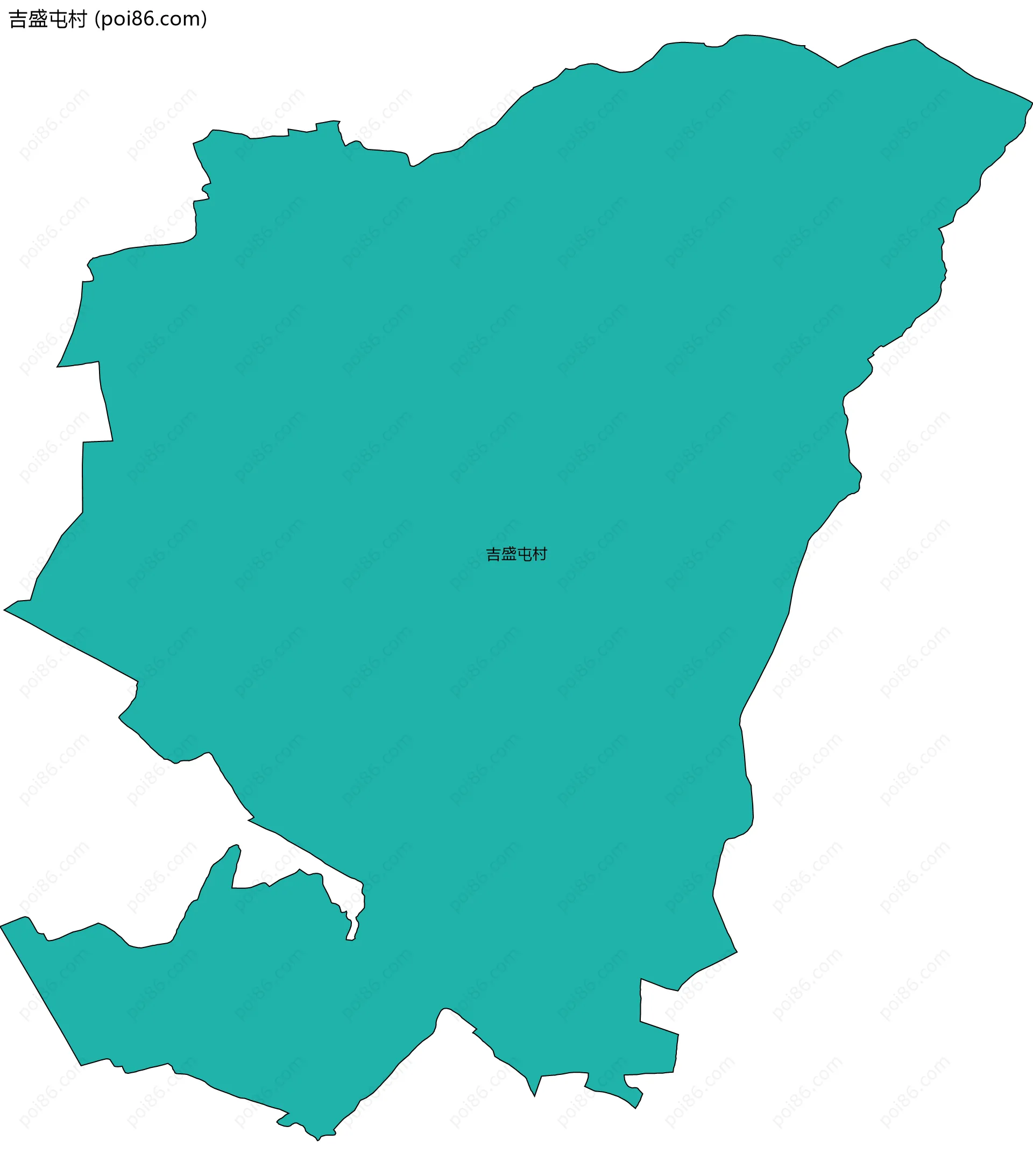 吉盛屯村边界地图