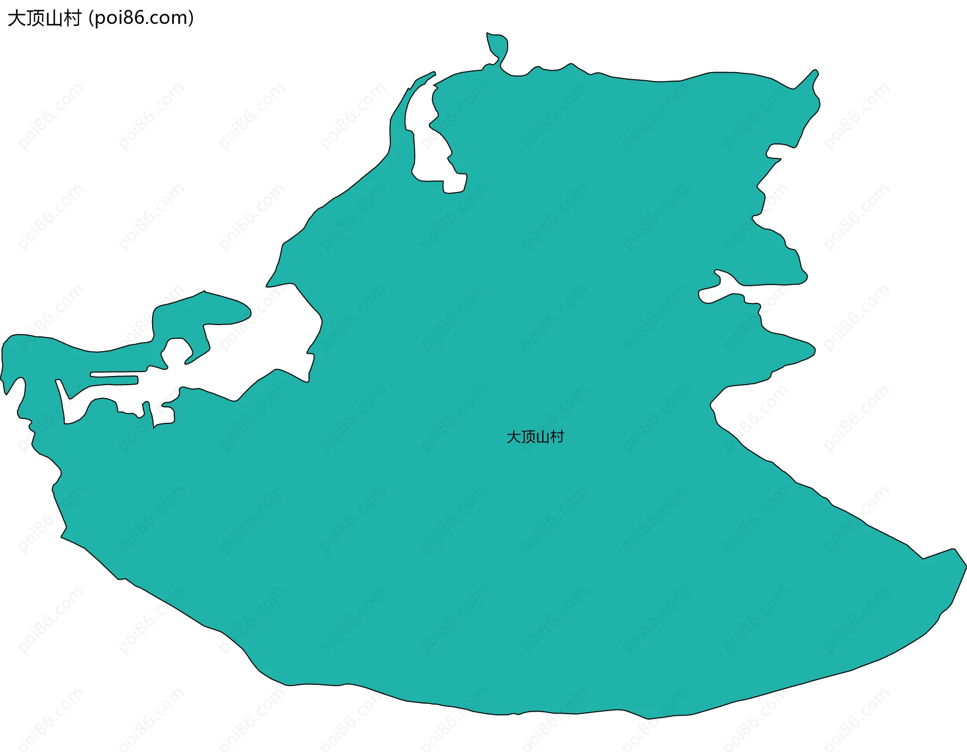 大顶山村边界地图