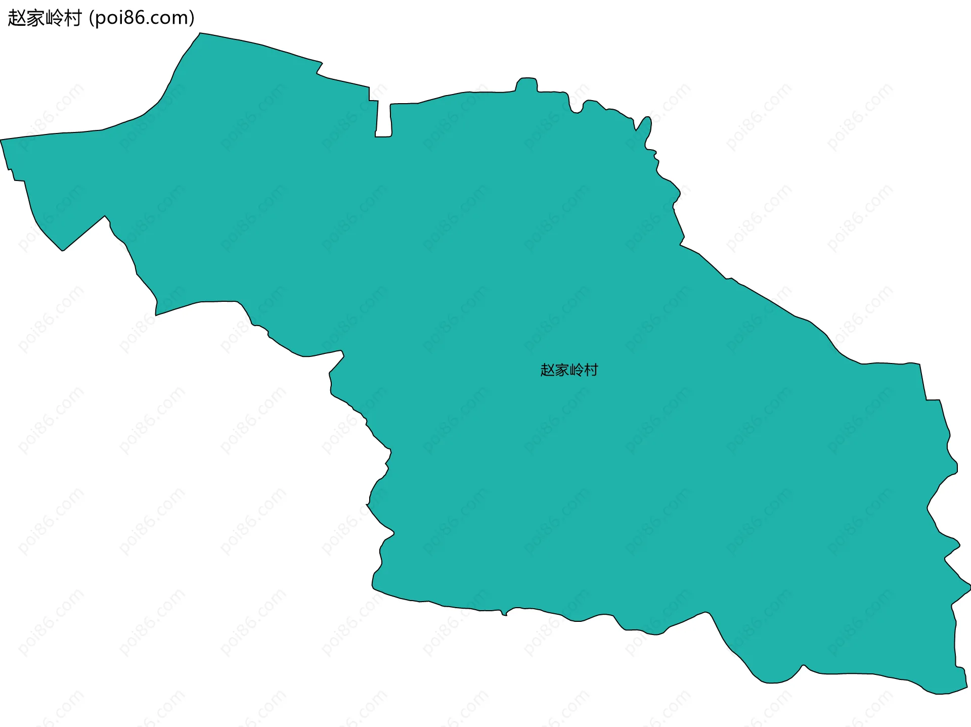 赵家岭村边界地图