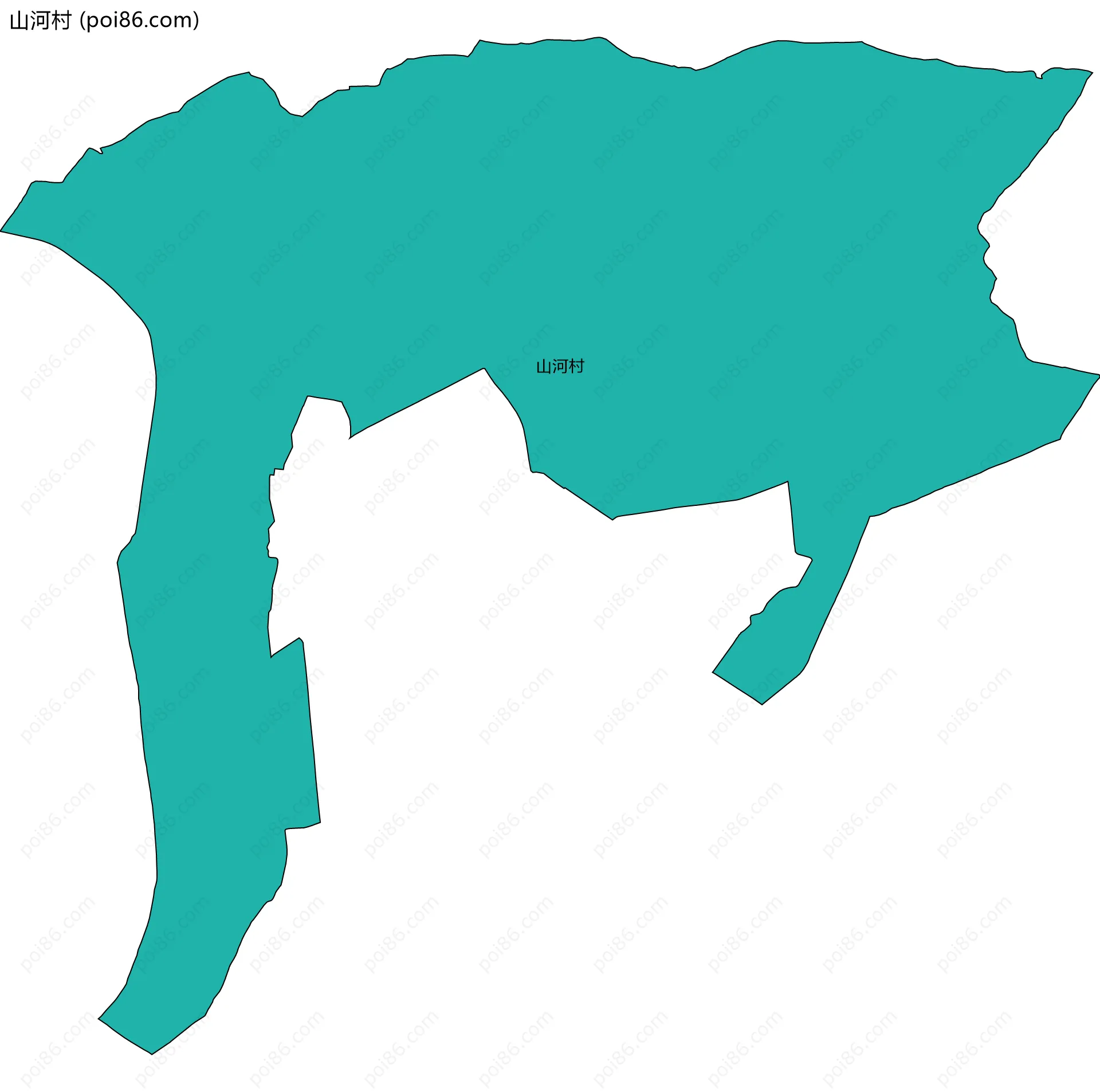 山河村边界地图