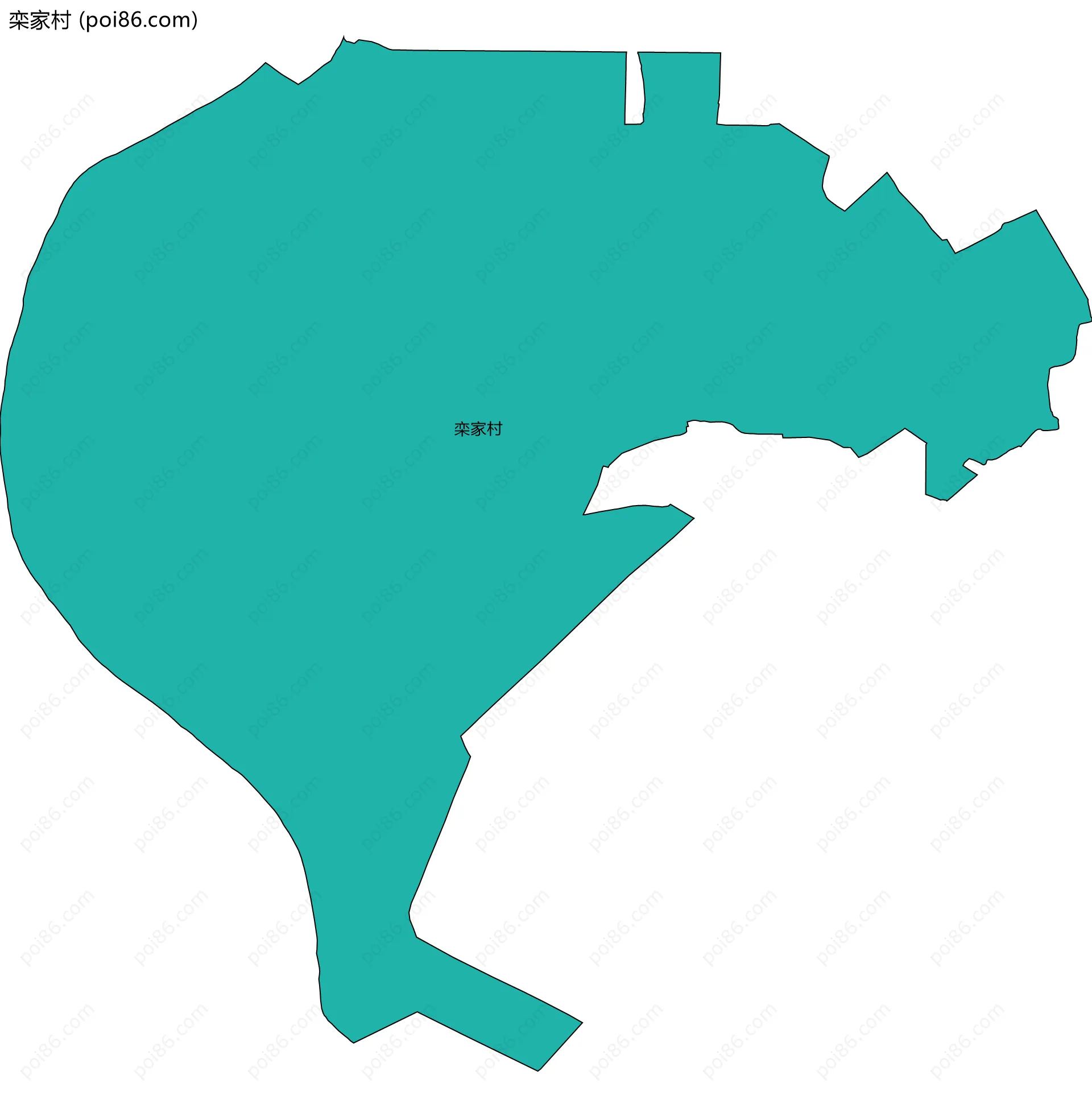 栾家村边界地图