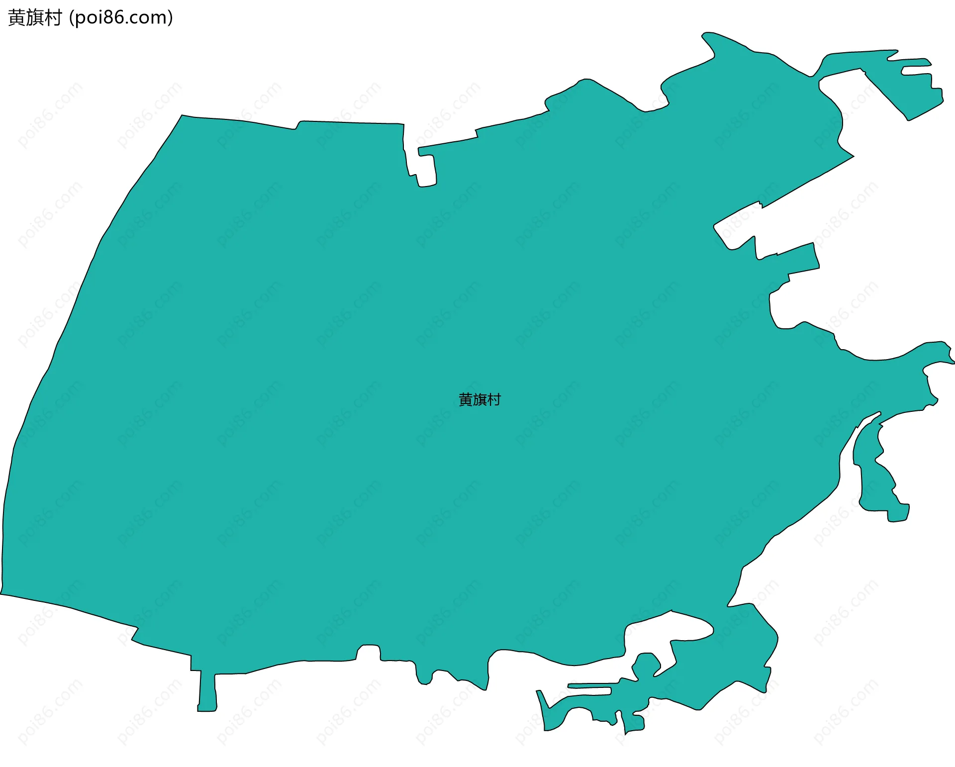 黄旗村边界地图