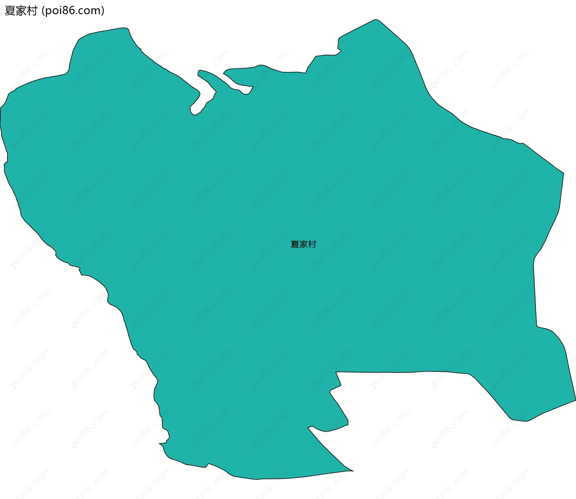 夏家村边界地图