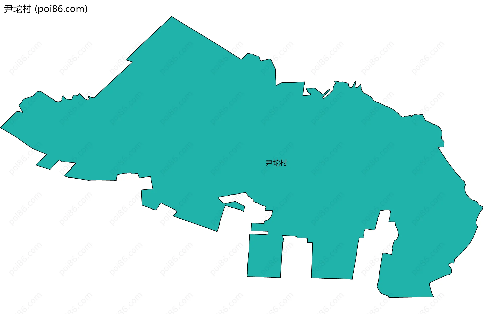 尹坨村边界地图