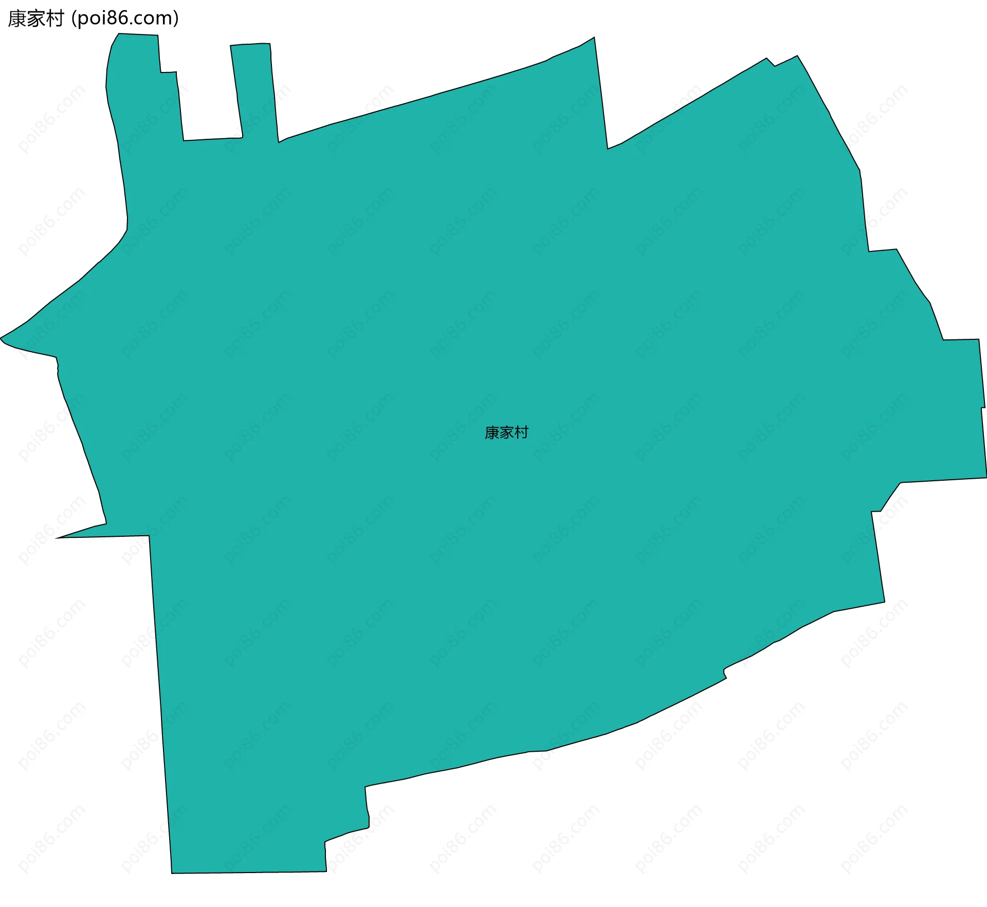 康家村边界地图