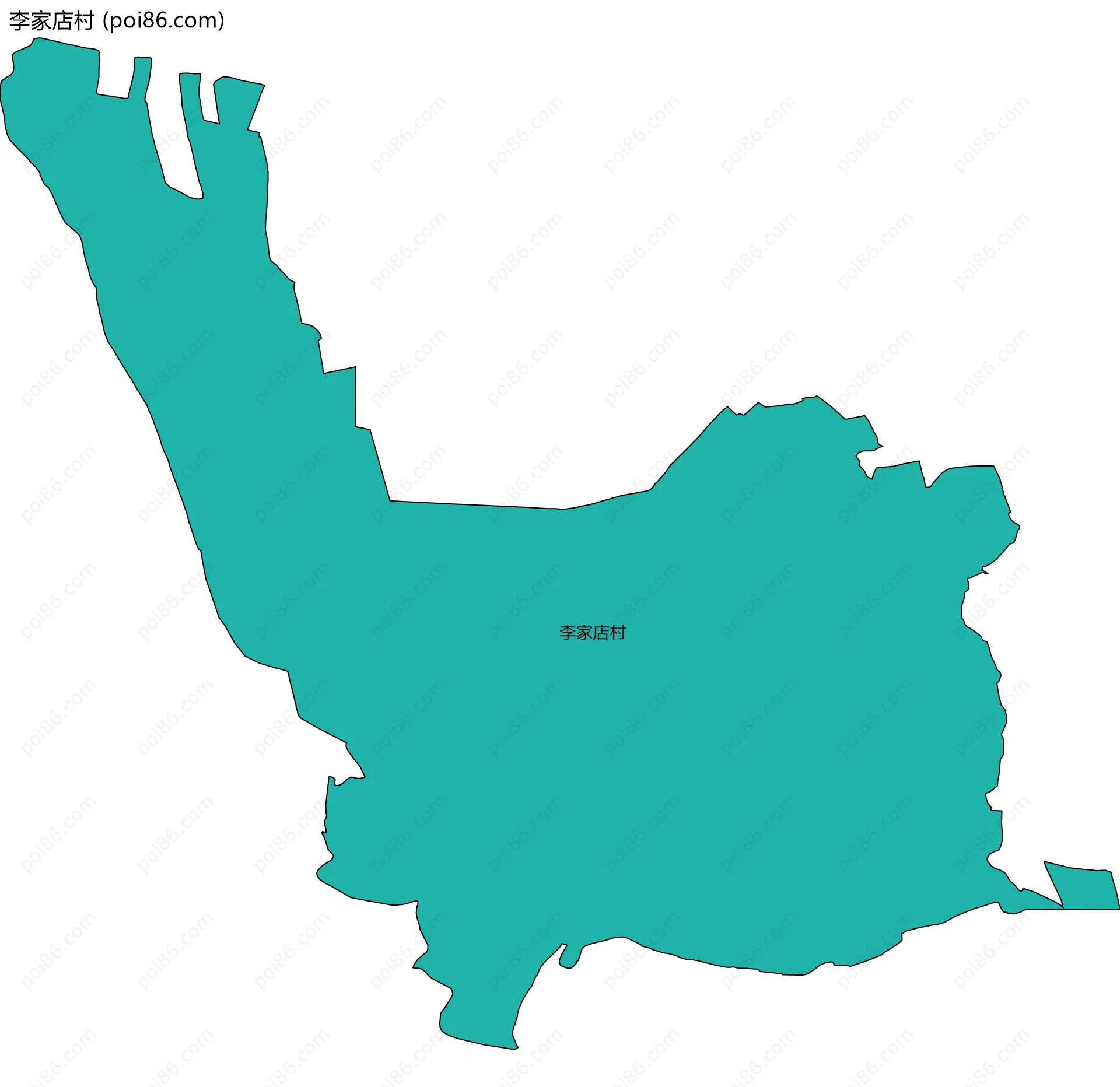 李家店村边界地图