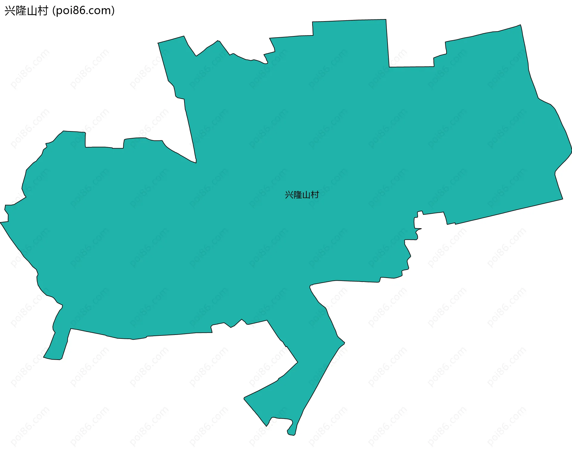 兴隆山村边界地图