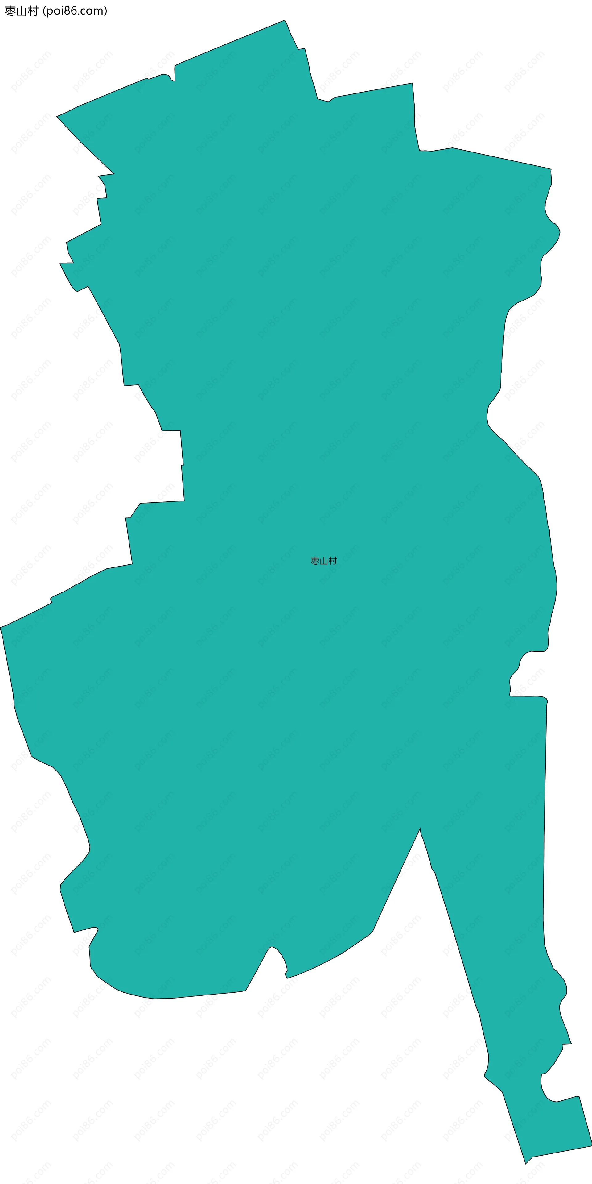 枣山村边界地图