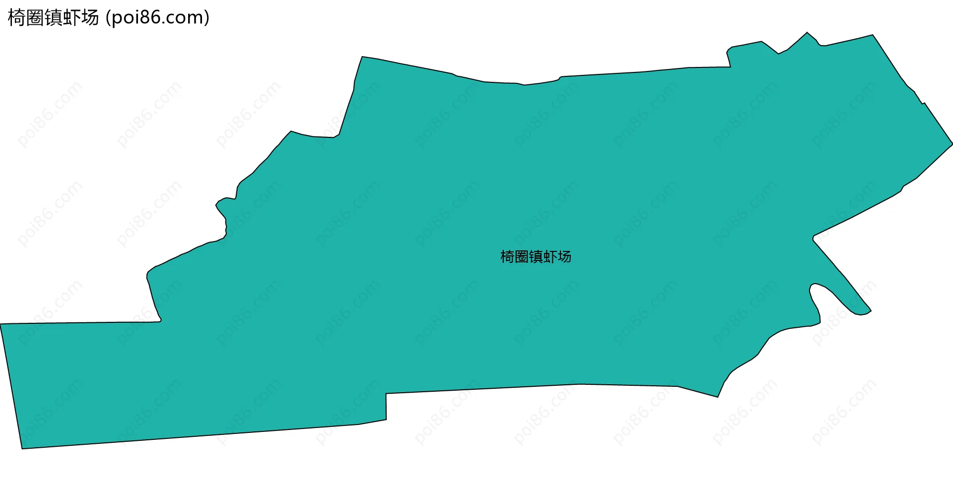 椅圈镇虾场边界地图