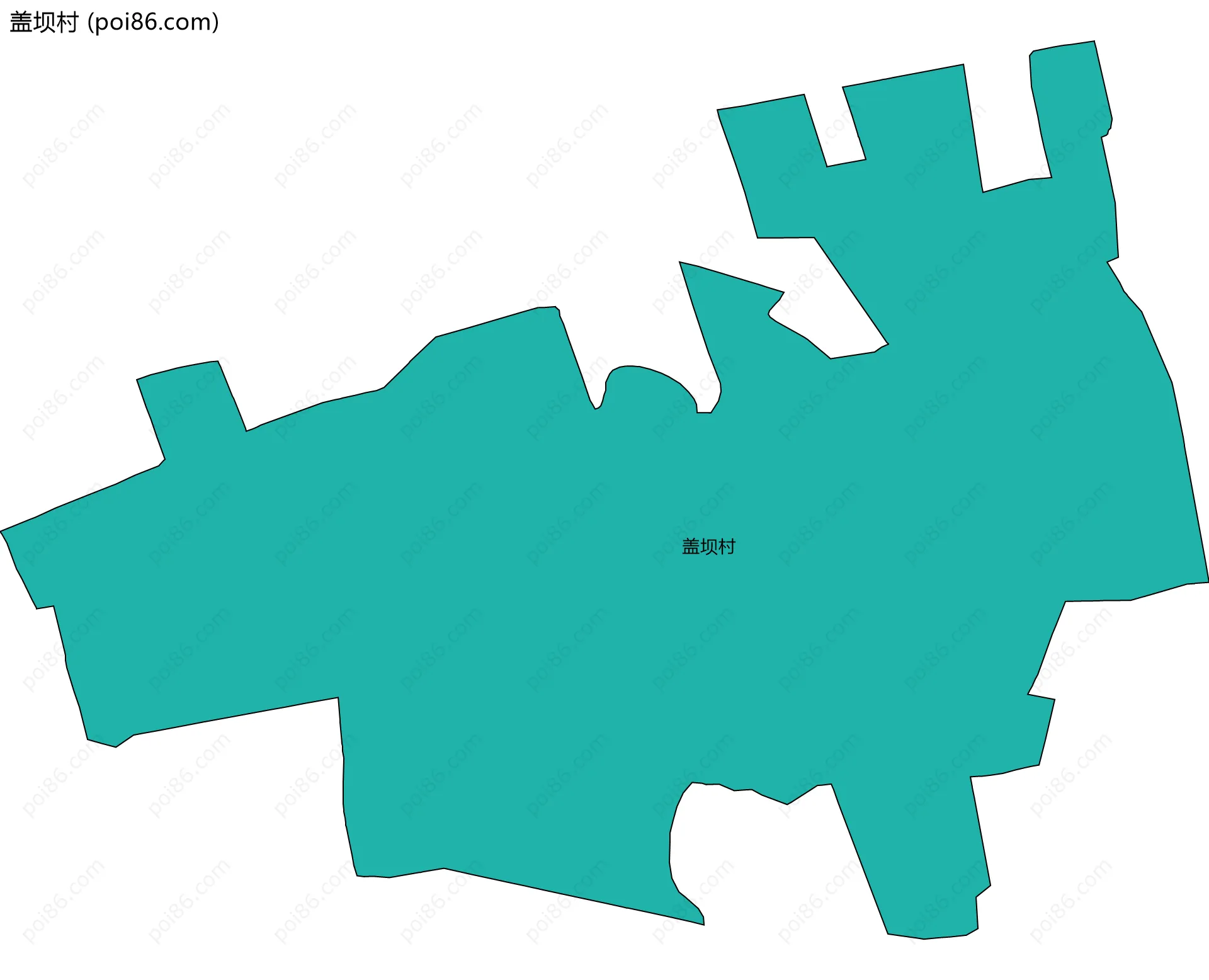 盖坝村边界地图