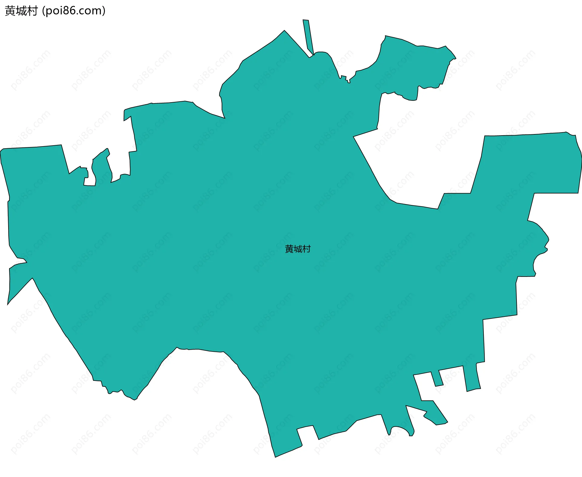 黄城村边界地图