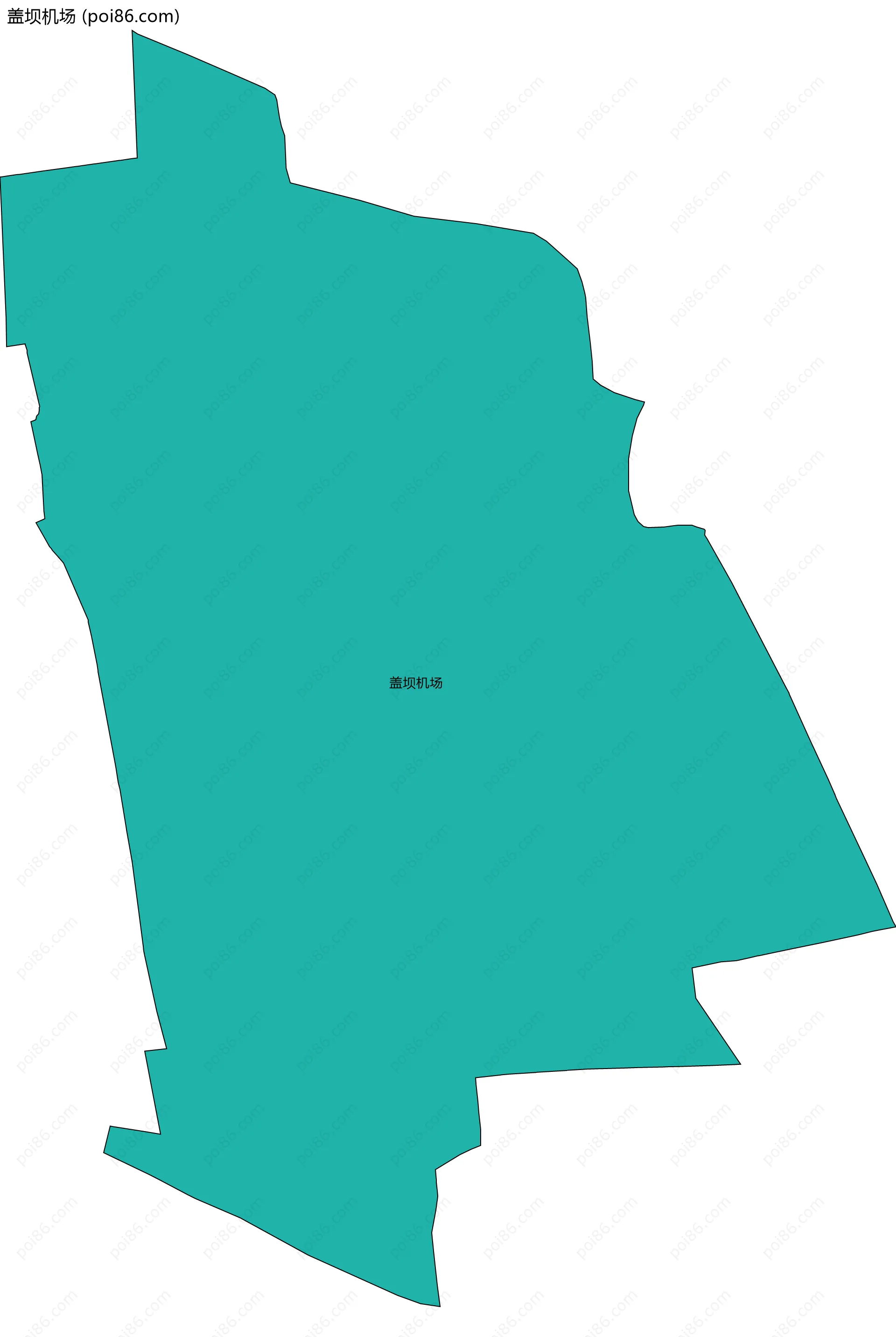 盖坝机场边界地图