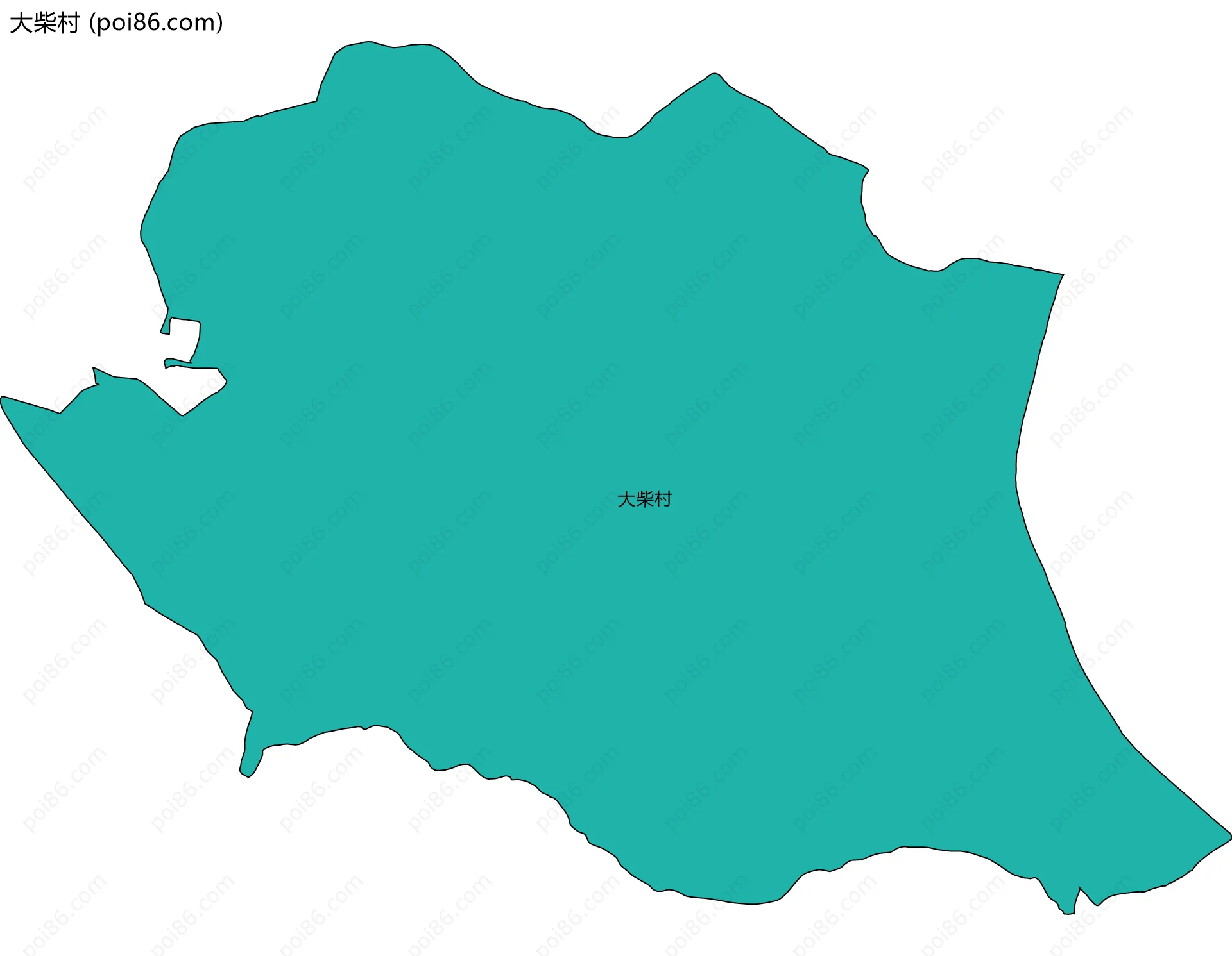 大柴村边界地图