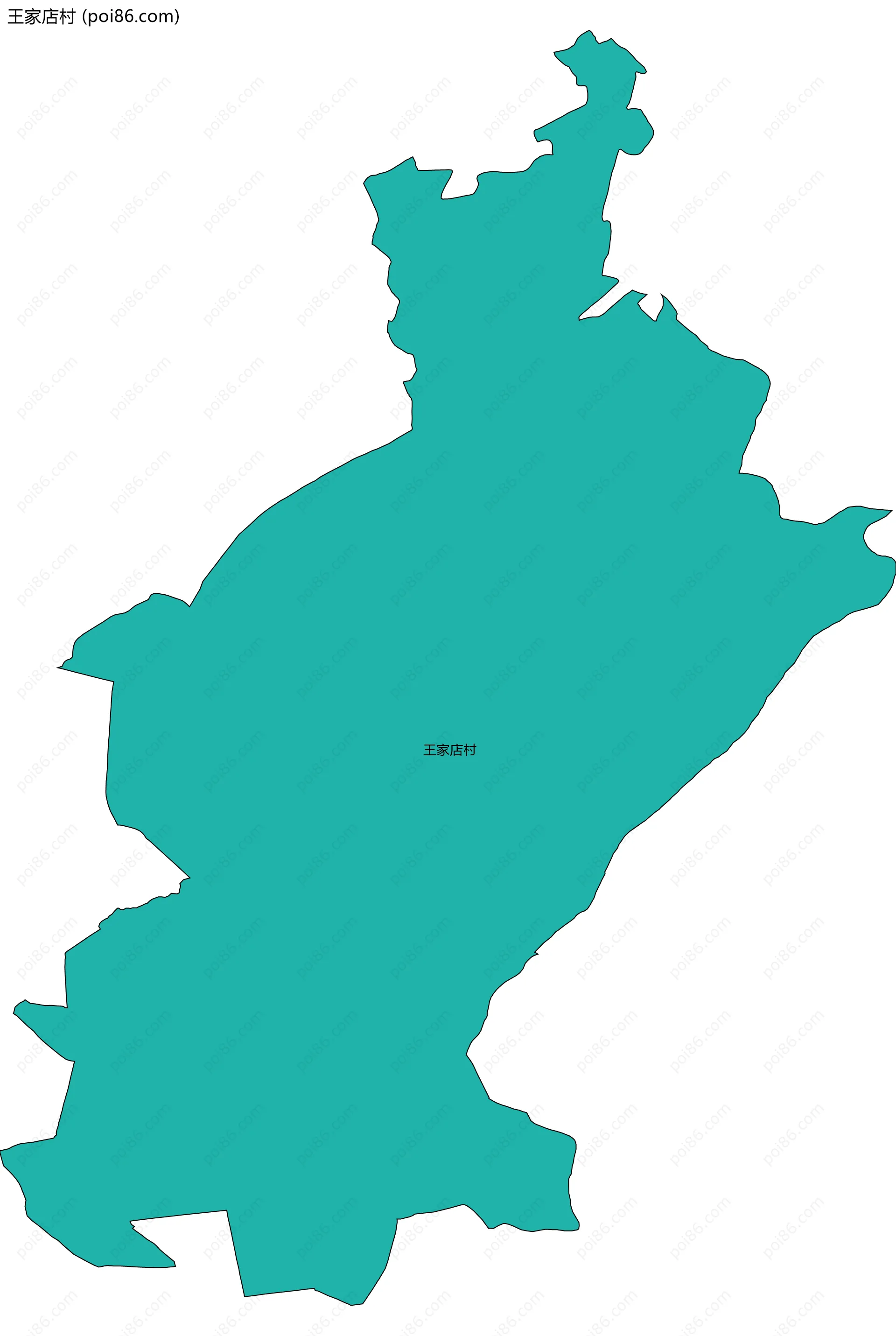 王家店村边界地图