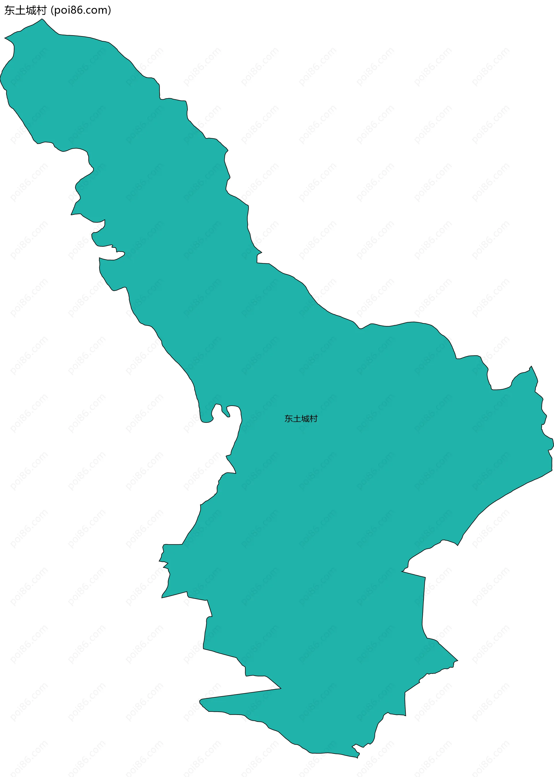 东土城村边界地图