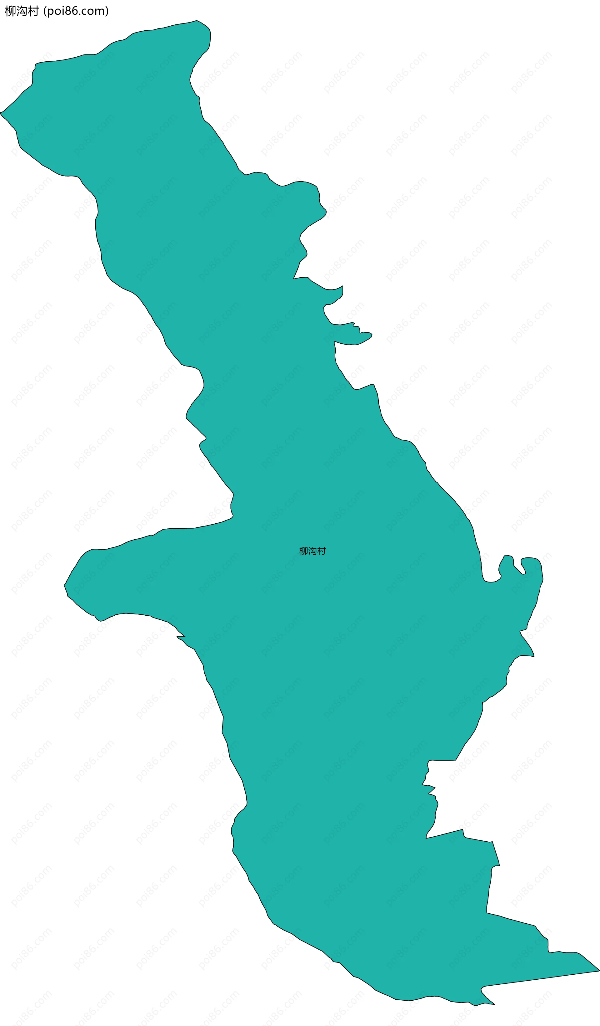 柳沟村边界地图