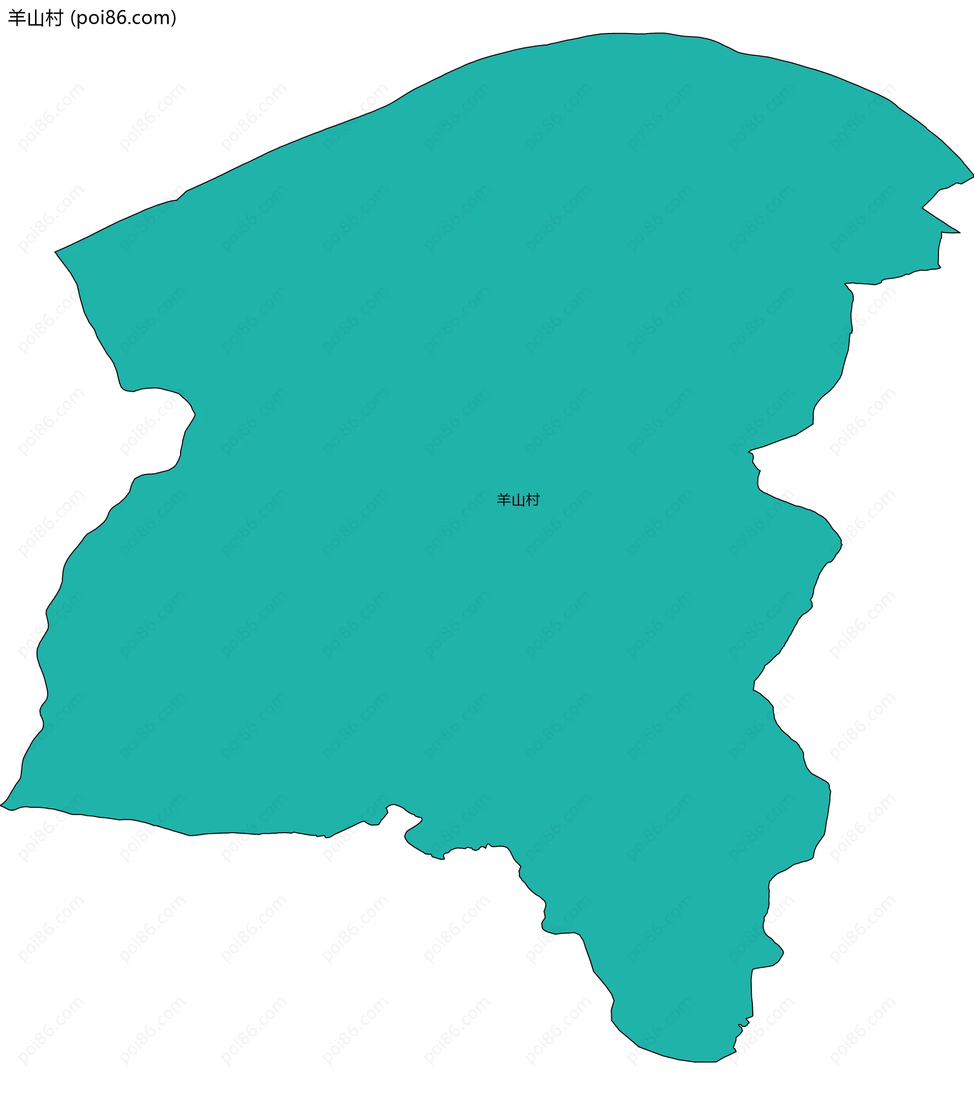 羊山村边界地图