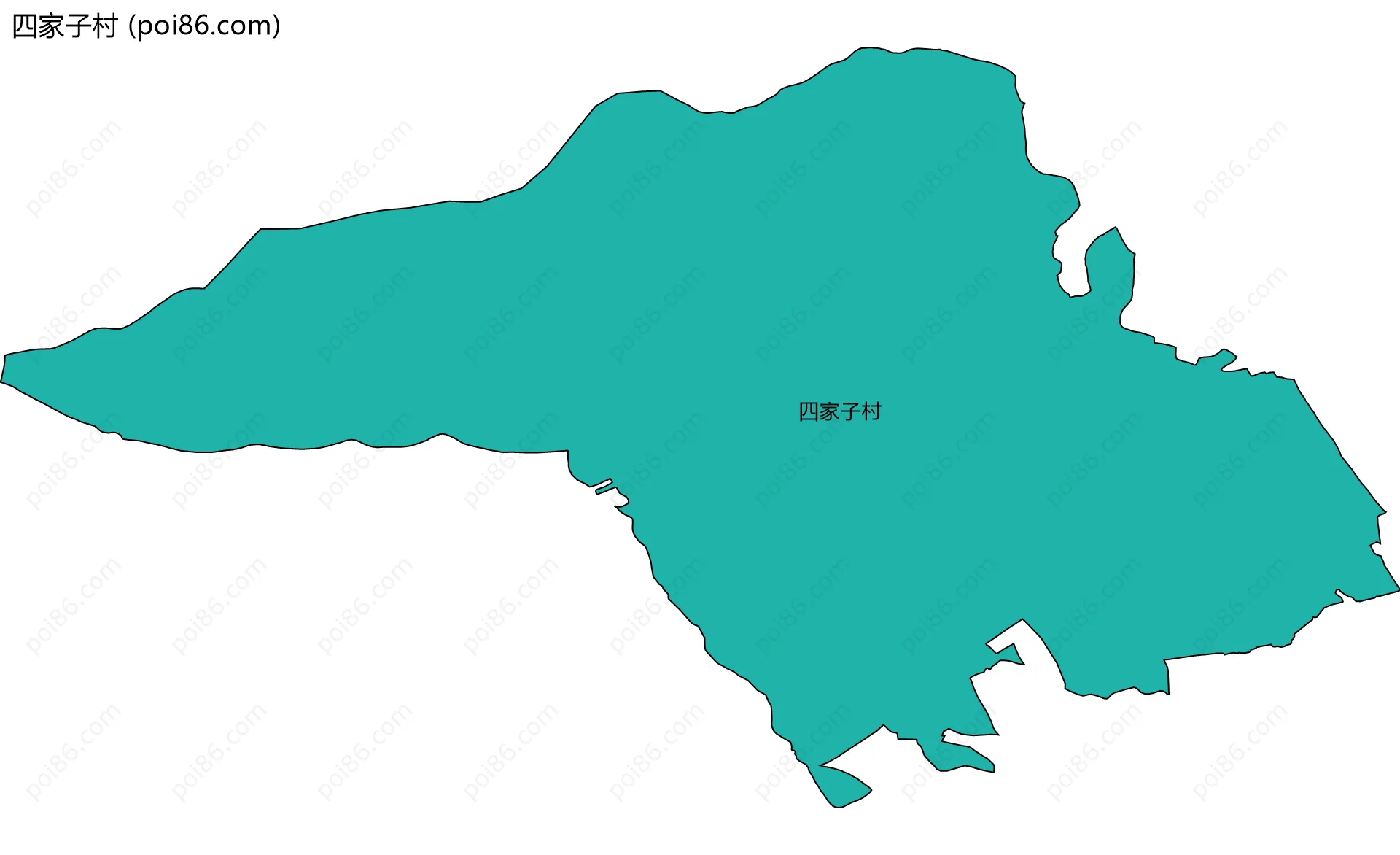 四家子村边界地图