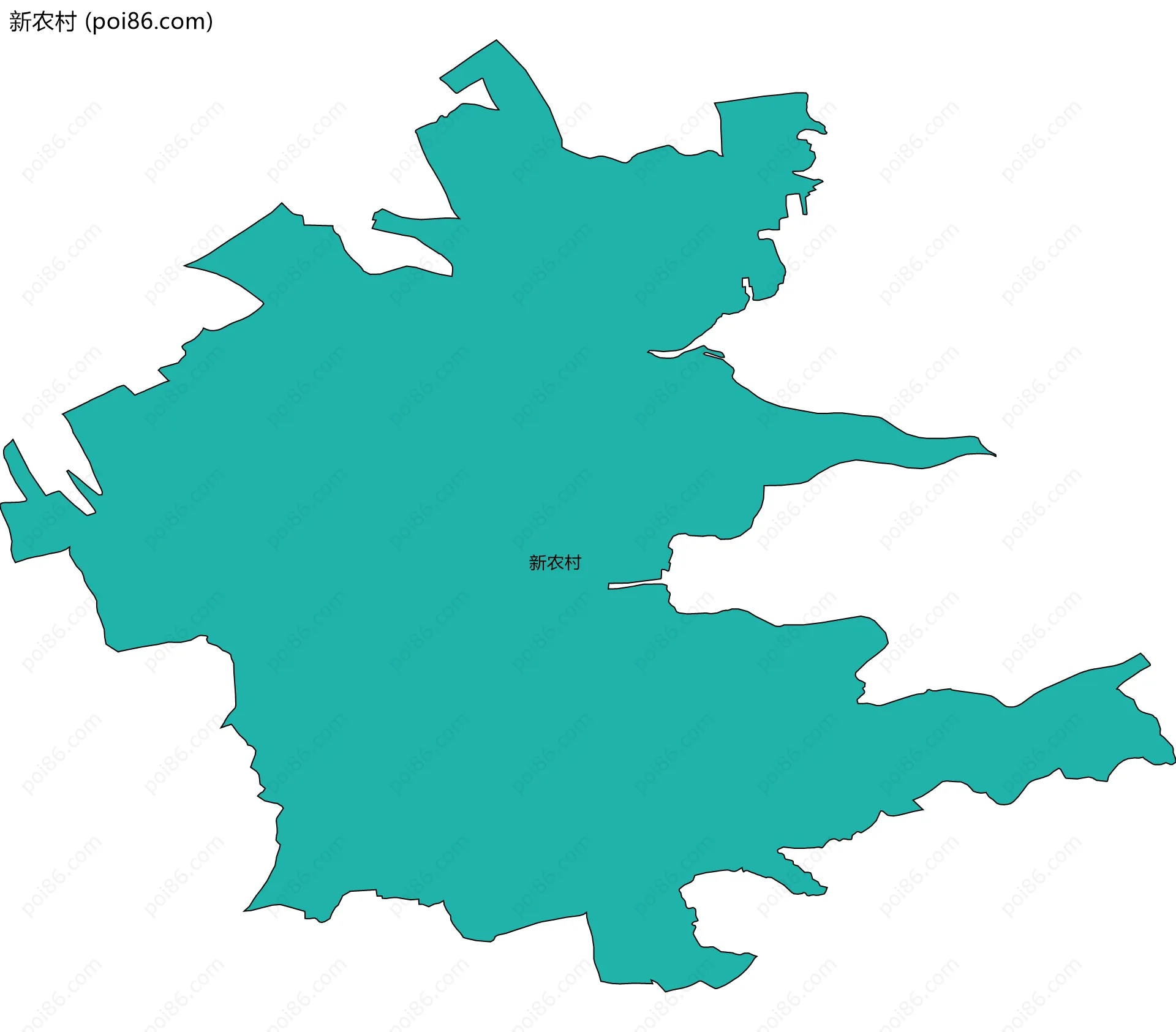 新农村边界地图