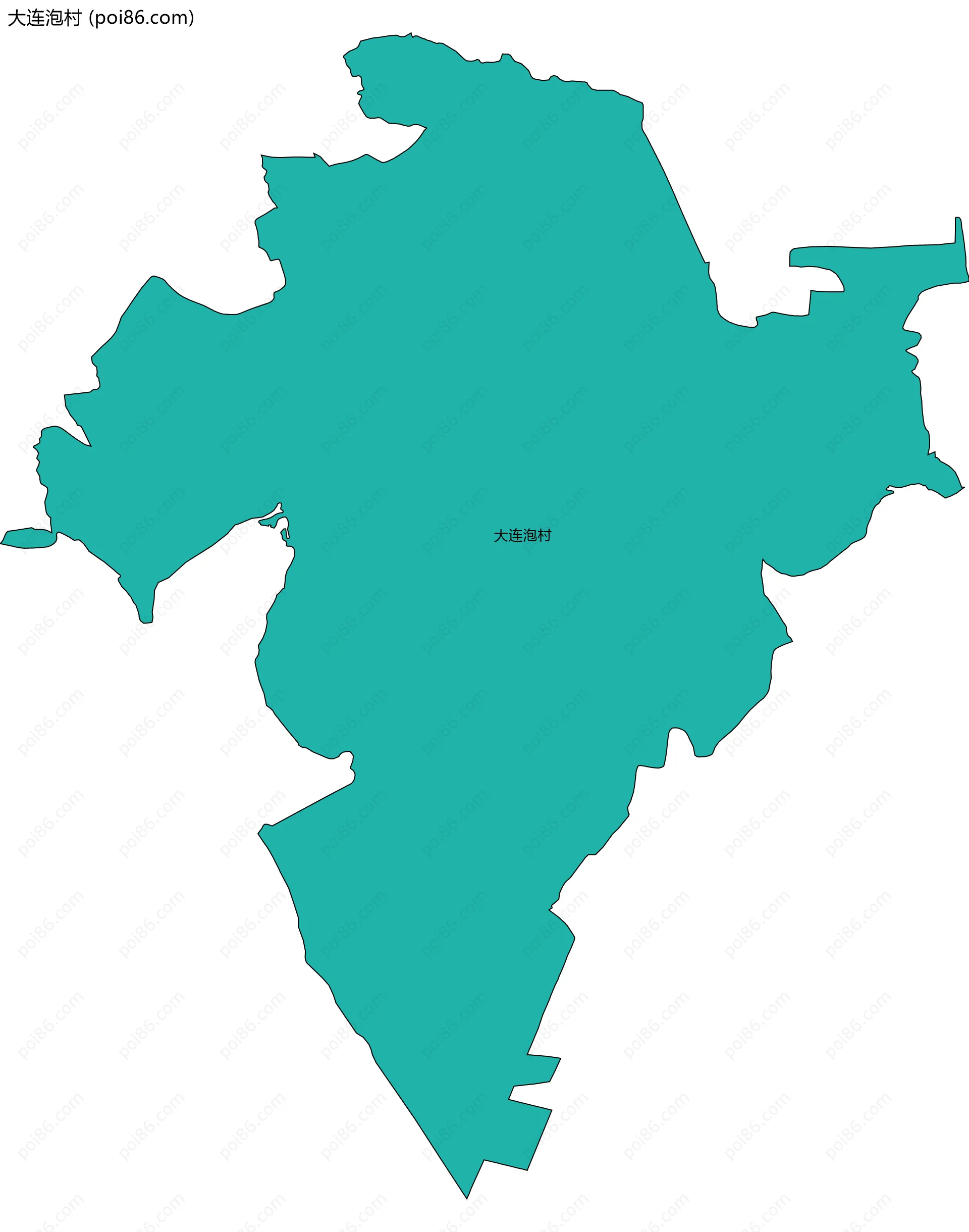 大连泡村边界地图
