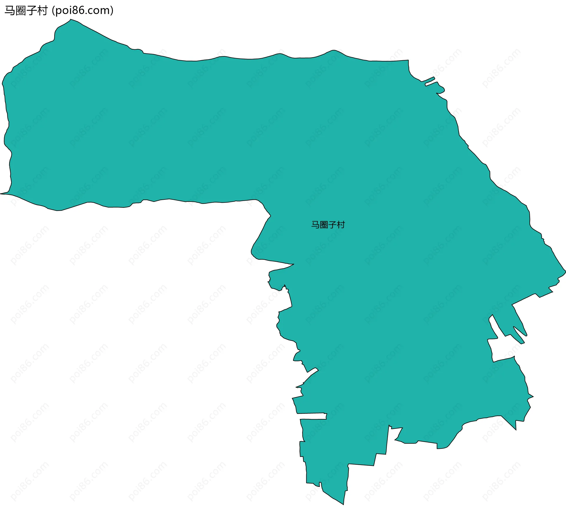 马圈子村边界地图