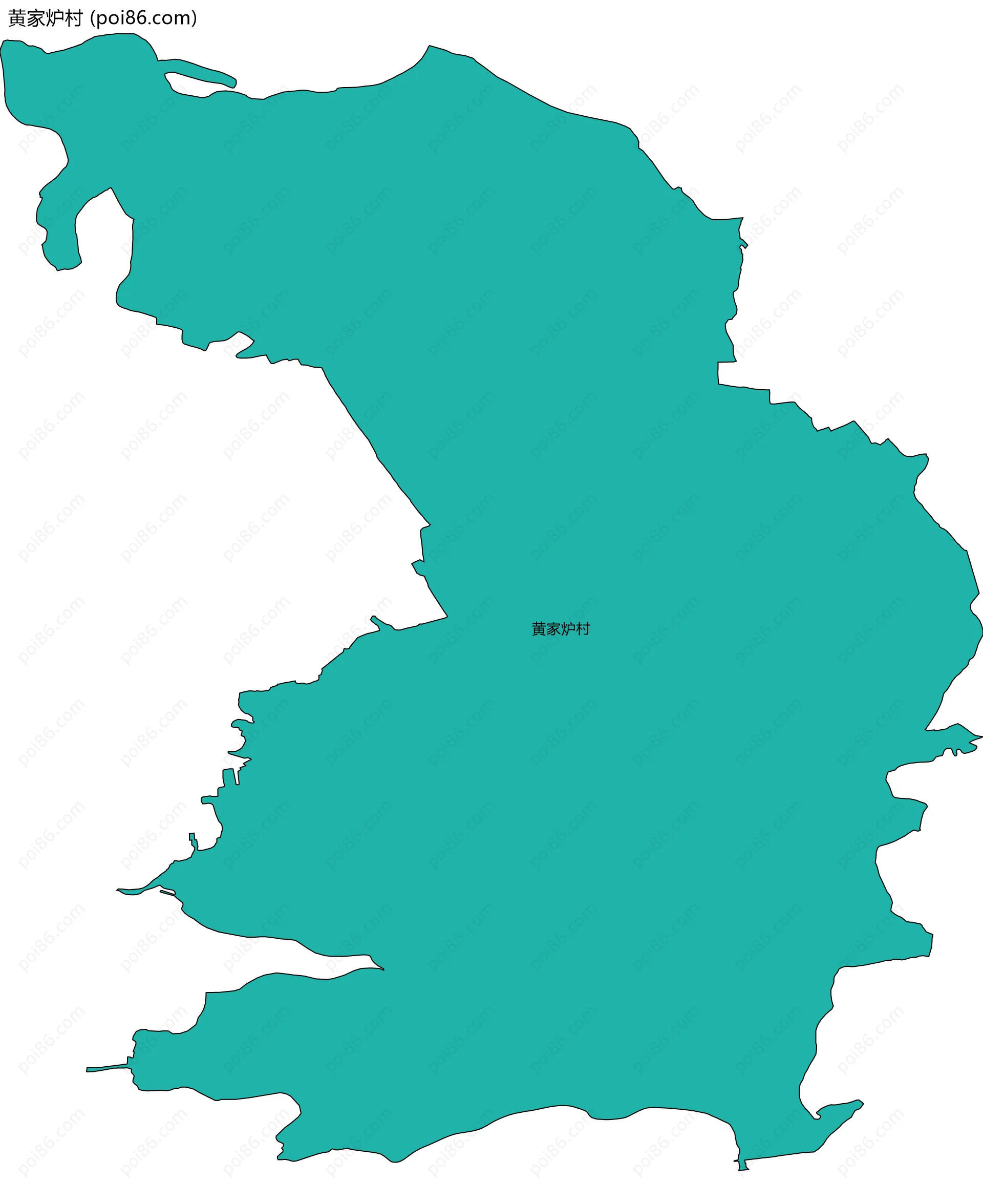 黄家炉村边界地图